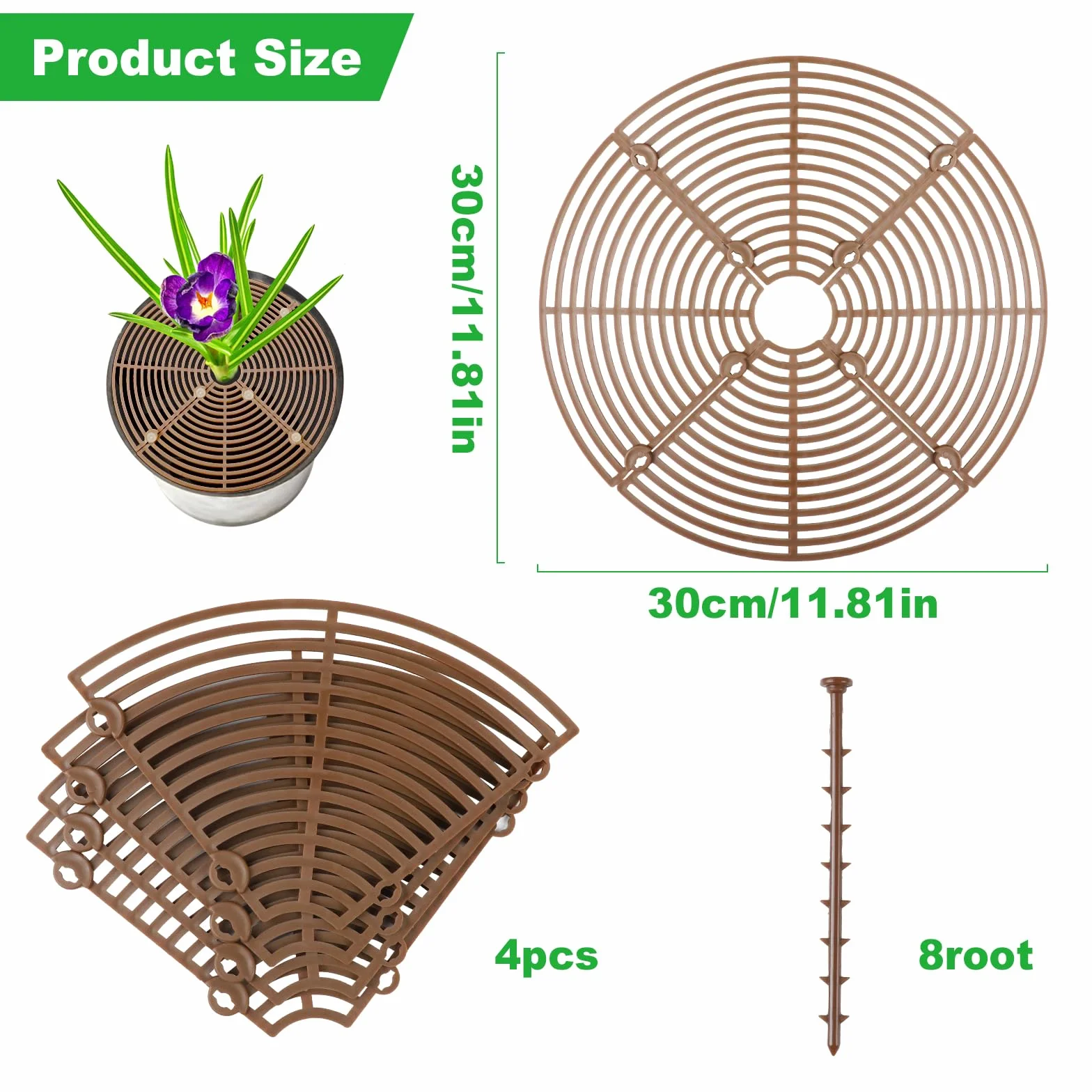 Grille Protection Plante Chat 30cm Cadre Jardin Sécurité Enfants Animaux