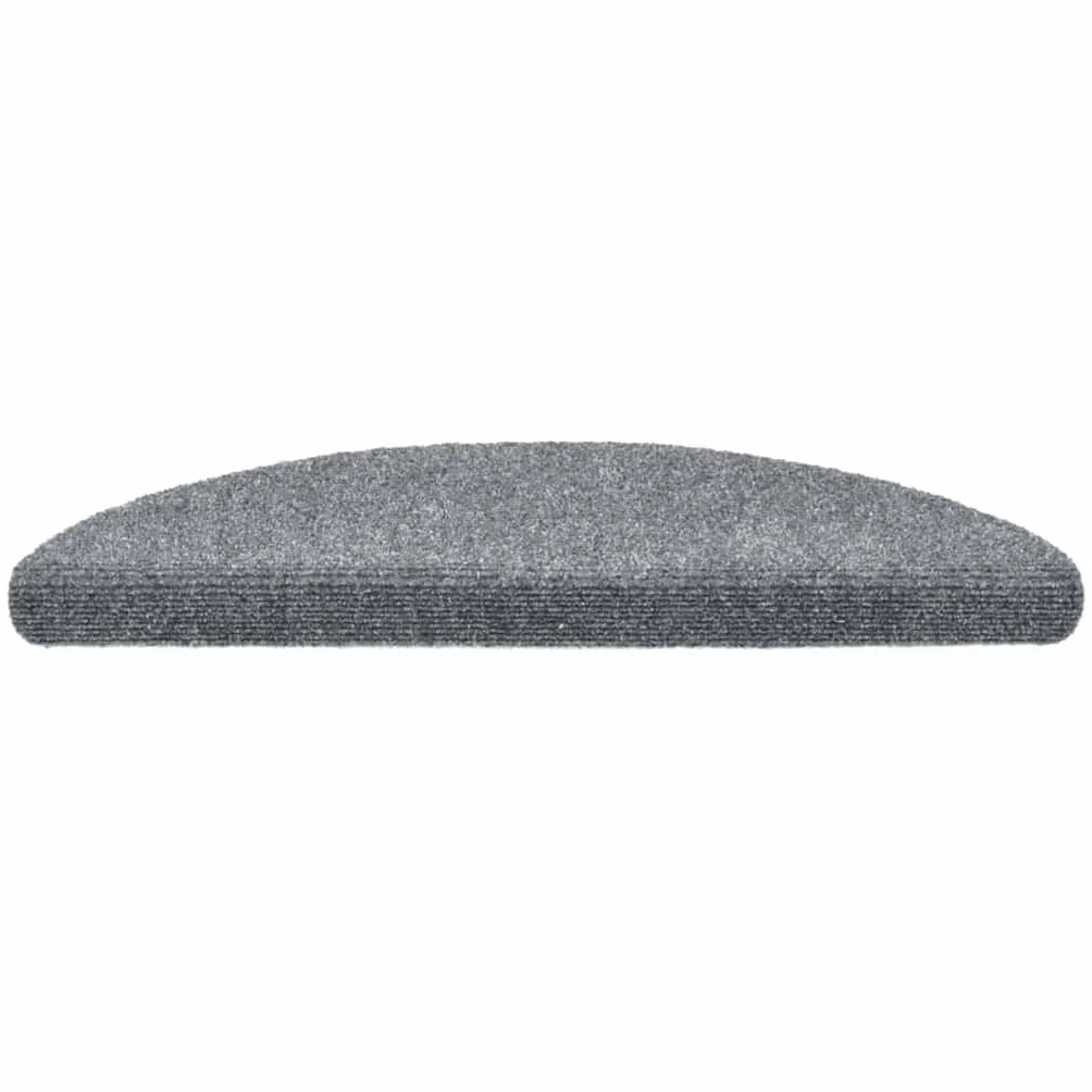 Lot de 5 tapis d'escalier autocollants gris clair 56 x 17 x 3 cm avec dessous antidérapant pour escalier en bois, escalier intérieur, isolation phonique et protection du sol pour la sécurité