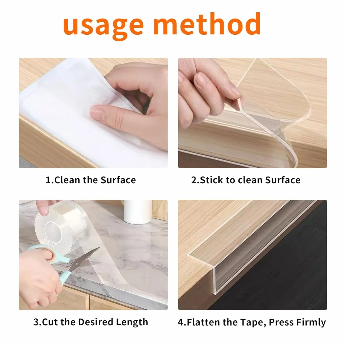 Protege Coin de Table Bebe Transparent Protection Meuble Bébé Pré-Adhésif Extra Fort Nano Tape 5m