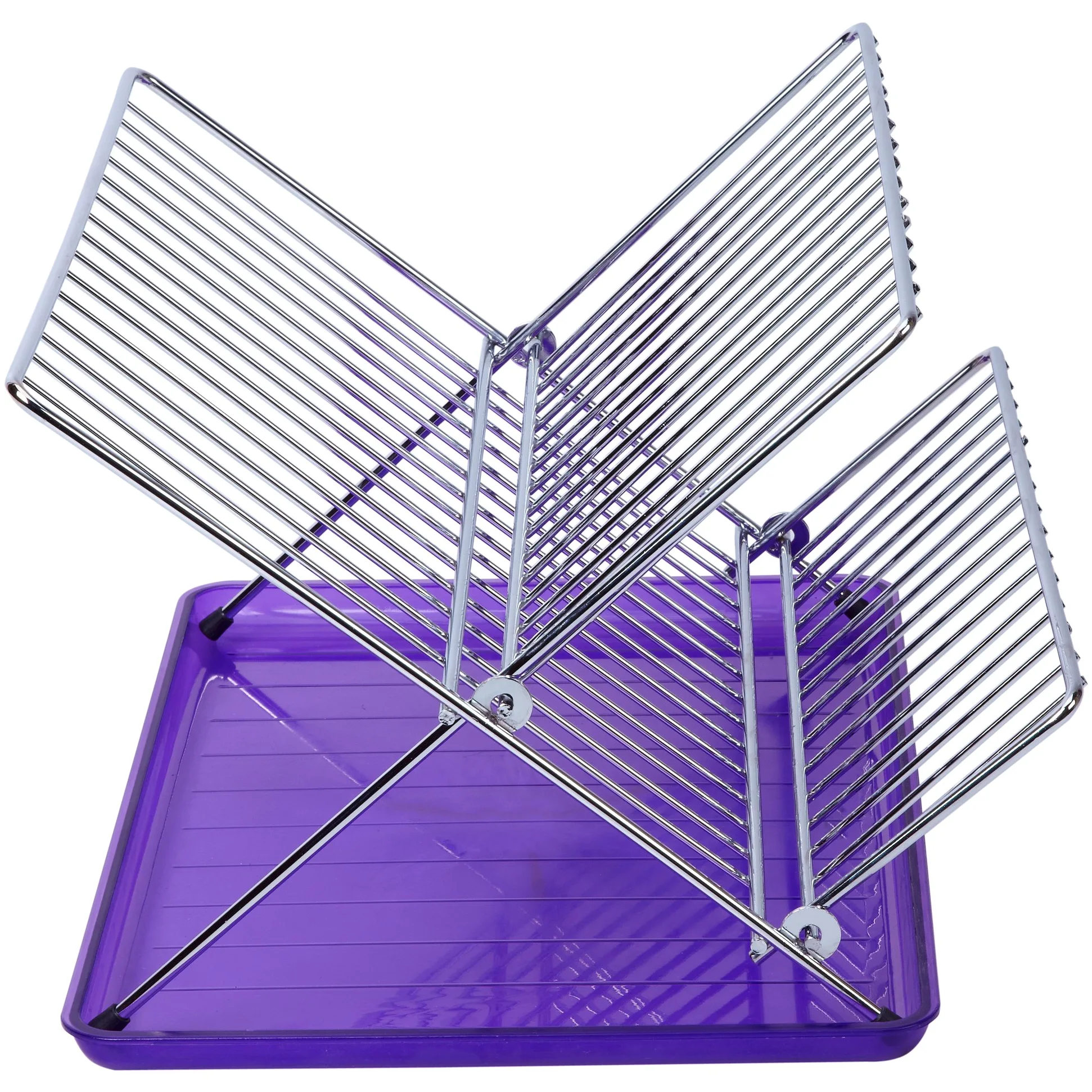 Sauvic 91035 Égouttoir à Vaisselle Pliable Inoxydable Violet 36,5 x 26 x 22 cm