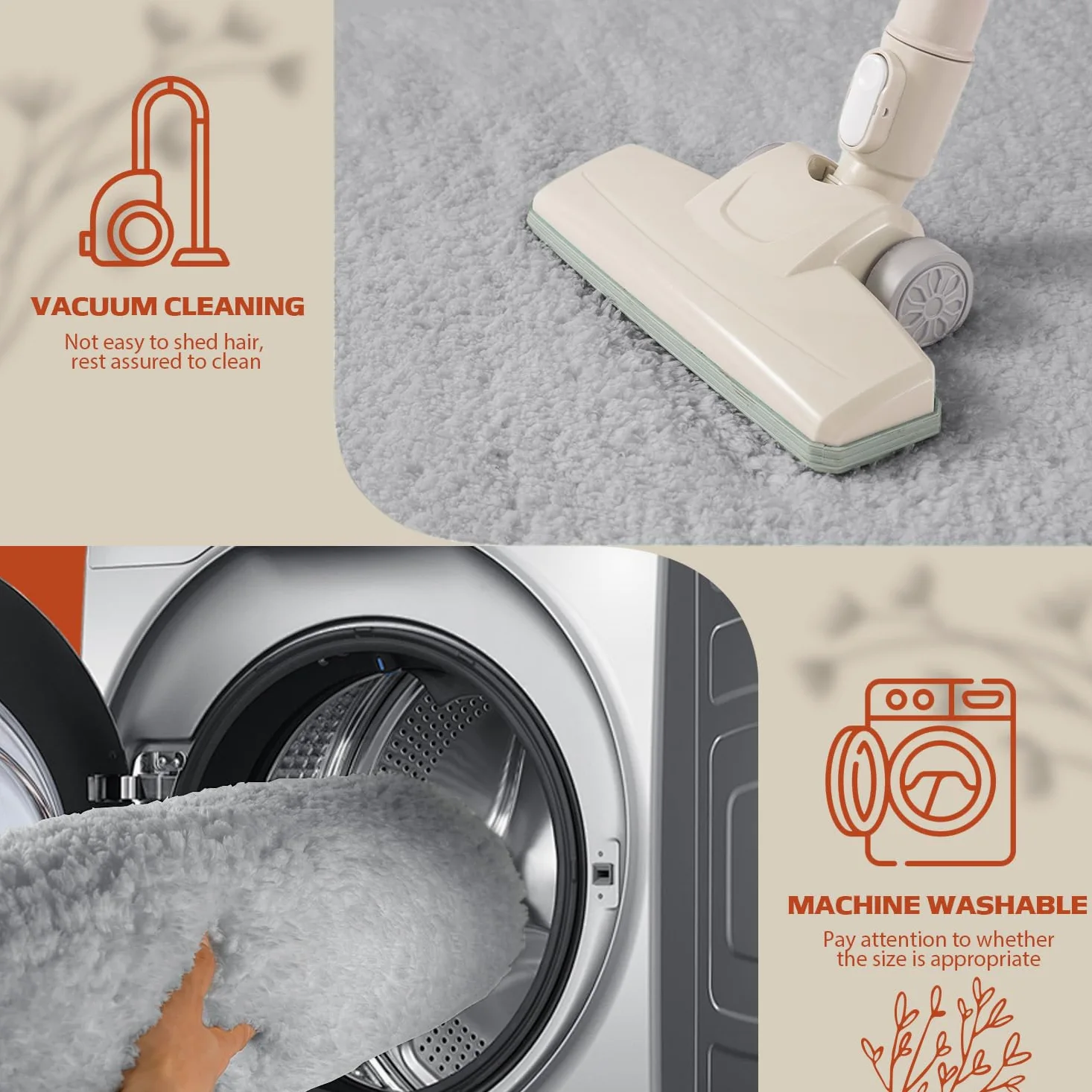 Latepis Tapis Rond 120 cm Gris Chambre Enfant Doux Tapis Salon de Bain Lavable Moelleux Antidérapant