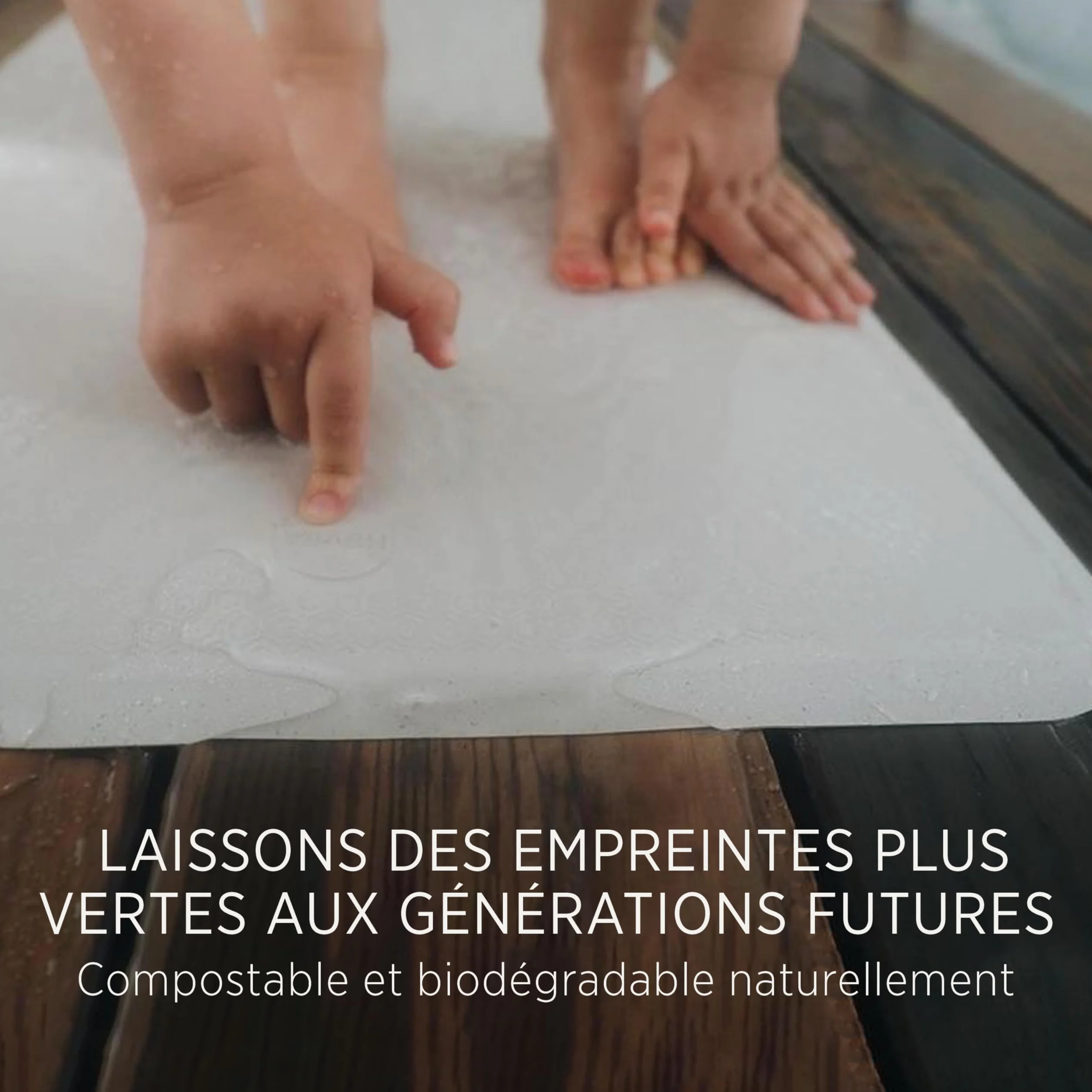 Hevea Tapis de Bain Grand en Caoutchouc Naturel - Antidérapant - 299 Ventouses - Conception Scandinave Écologique (Granite)