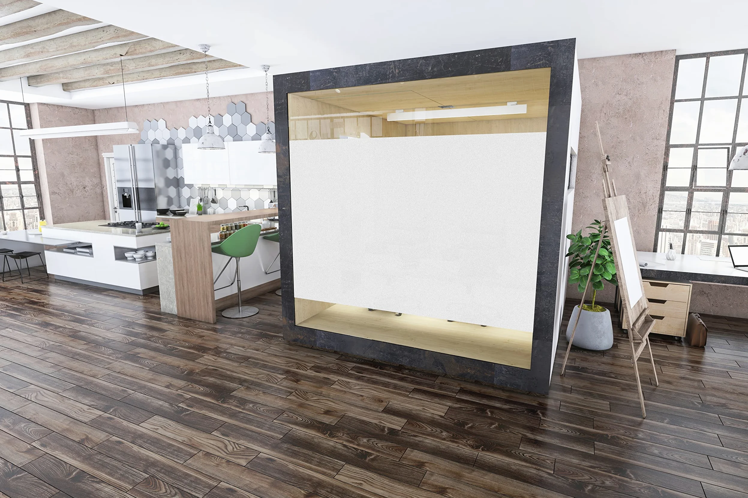 Coala Windows Décor Dépoli - Givré translucide - Liner PE - Film adhésif décoratif pour vitrage 152,5cm x 3m de Longueur