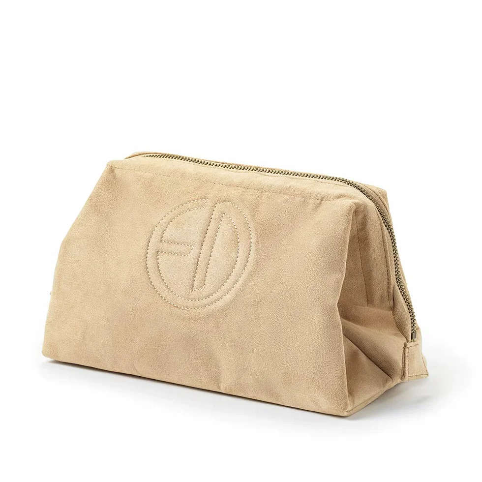 Elodie Details Trousse de Toilette Zip&Go Toile Douce Forme Rigide Change Bébé Alcantara Beige