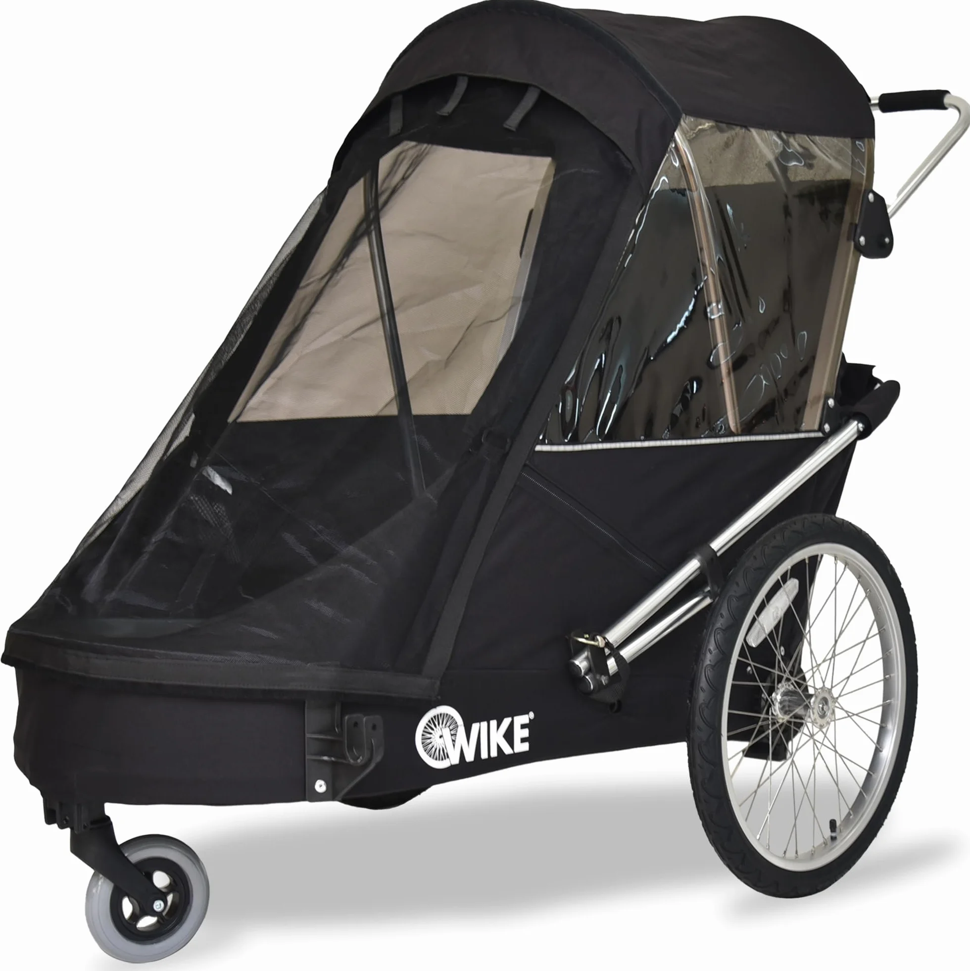 Wike Special Needs Remorque pour Poussette et kit de Jogging Noir