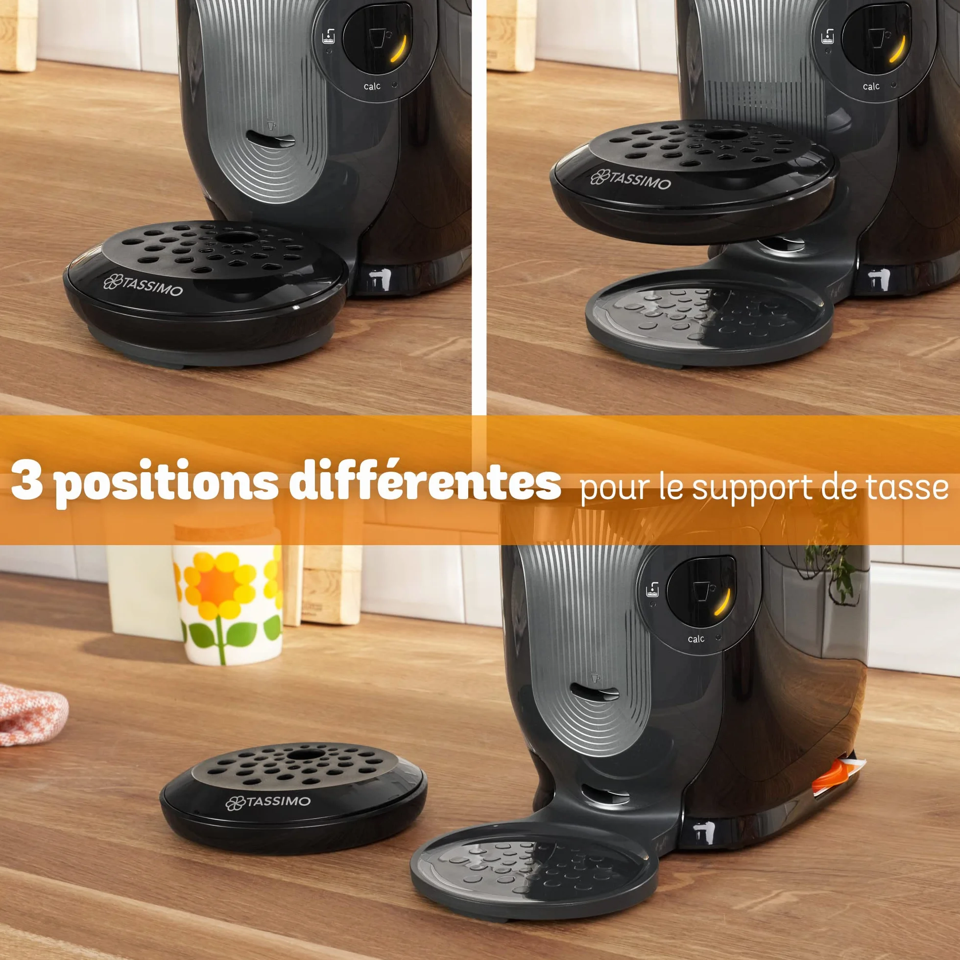 Bosh Machine à Café Tassimo Style, TAS1102, plus de 40 boissons chaudes, OneTouch, cafetière à dosettes, format compact, Intellibrew, noir