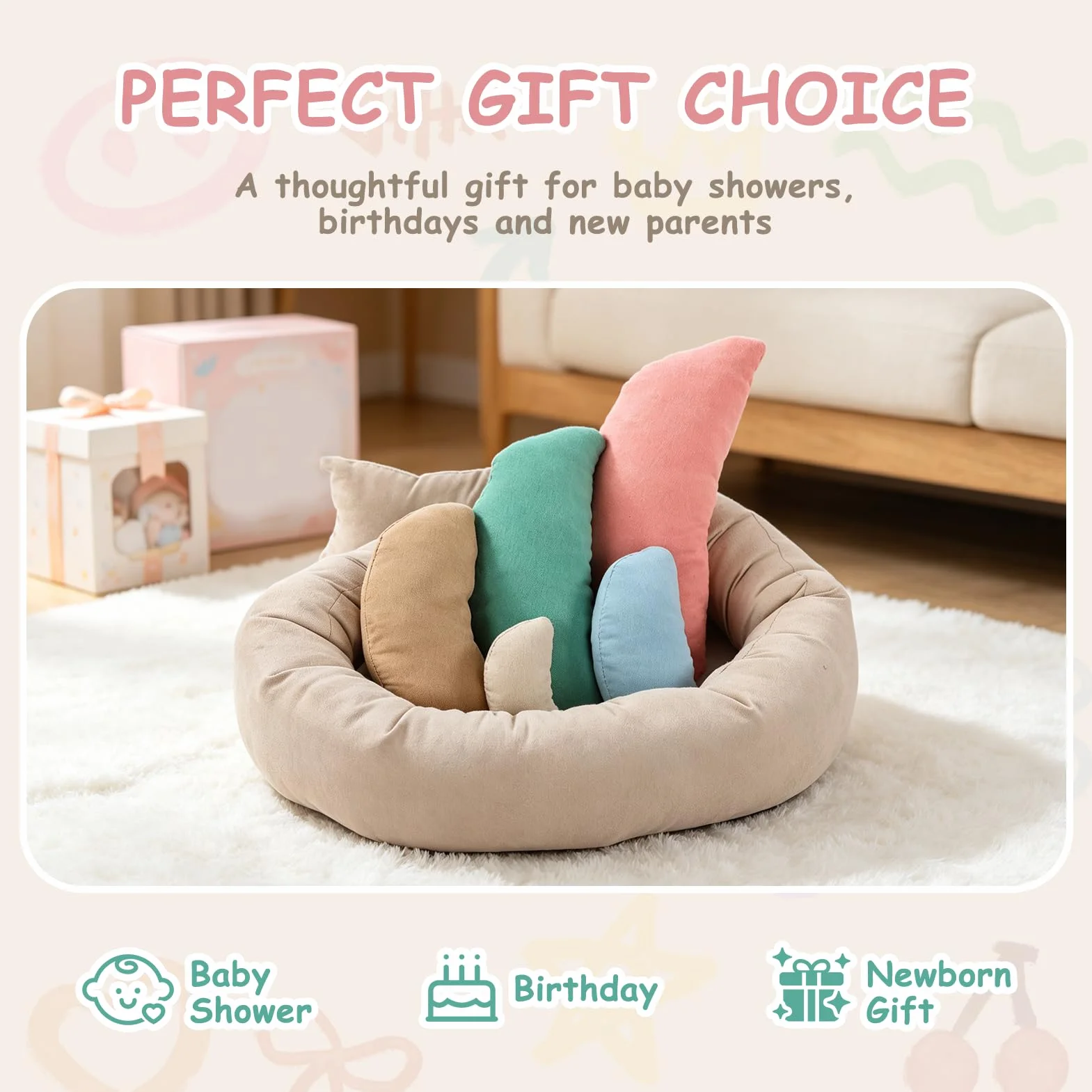 Oreiller de Photographie pour Bébé Nouveau-né, Accessoires Respirants et Doux pour Séance Photo