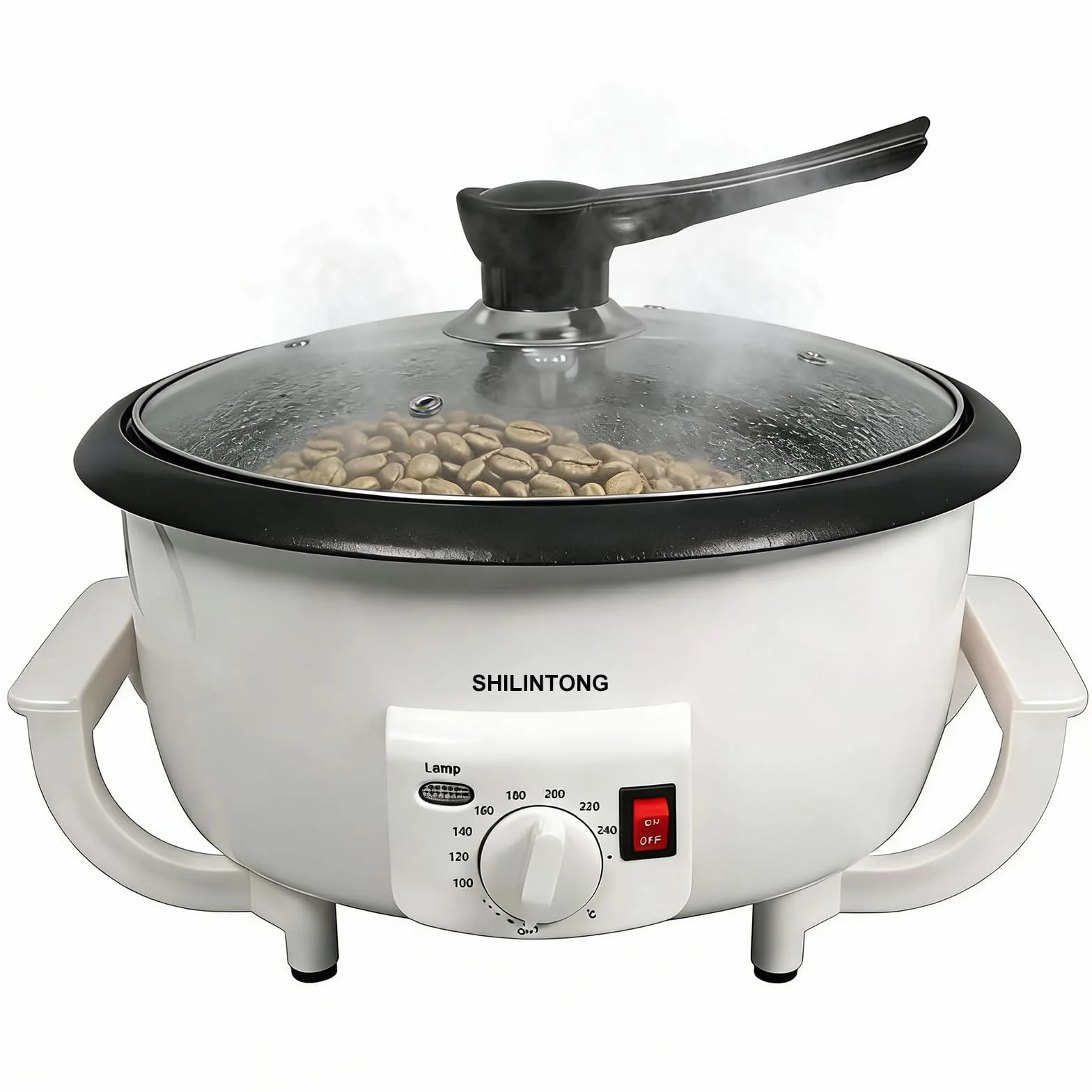 SHILINTONG Torréfacteur Électrique Café 750g 220V 1200W Revêtement Antiadhésif