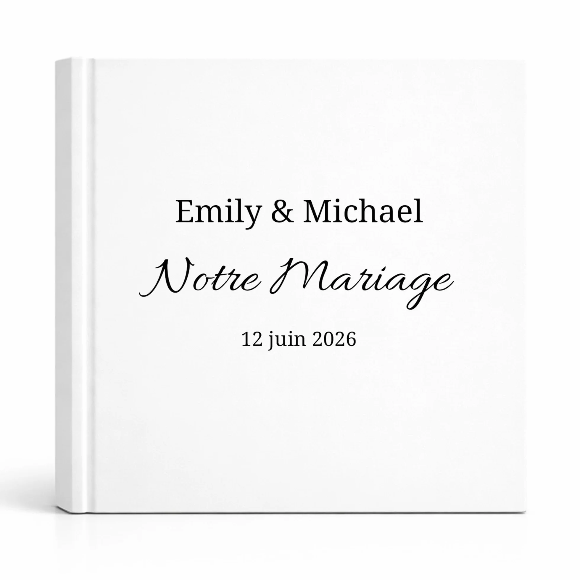 Livre d'or mariage personnalisé couverture rigide 60 pages