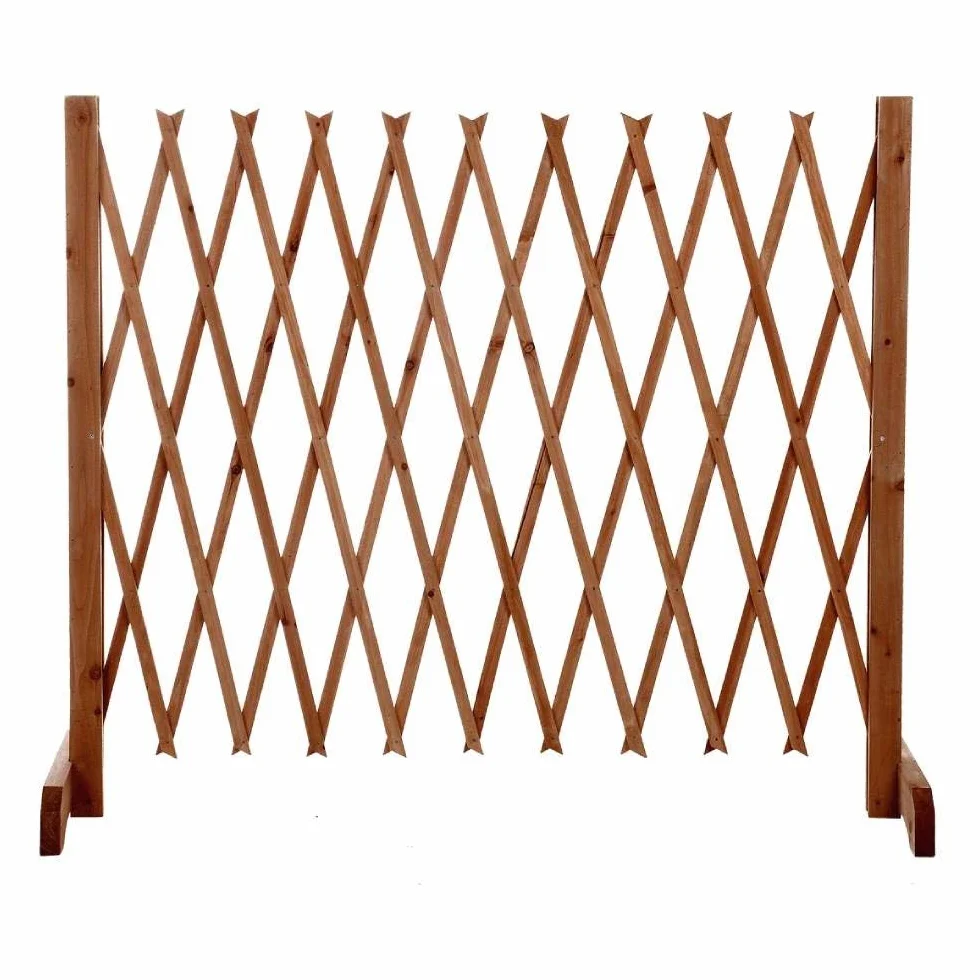 Barrière de Sécurité Extensible 27-190 x 120 cm pour Enfants et Animaux en Bois sans Perçage