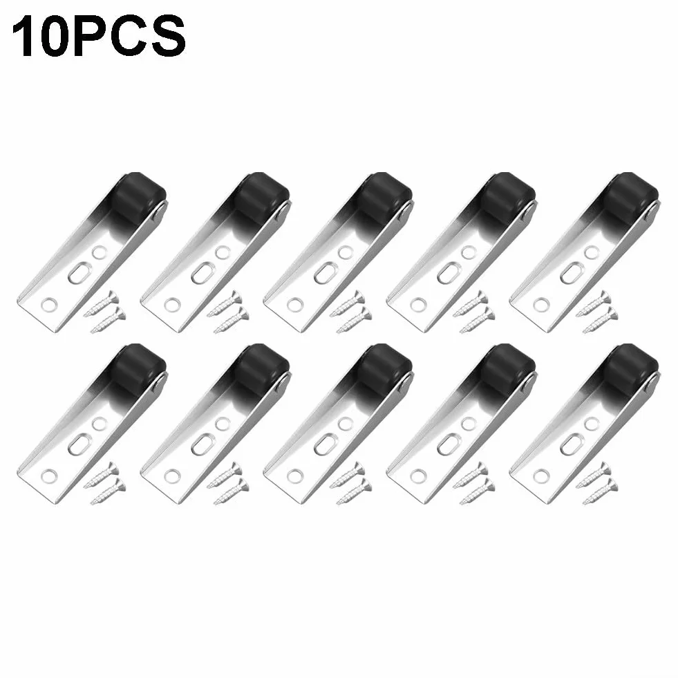 Roulettes pivotantes lot de 10, poulies inférieures de porte, roues directionnelles pour meubles, chariots, chaises, noires