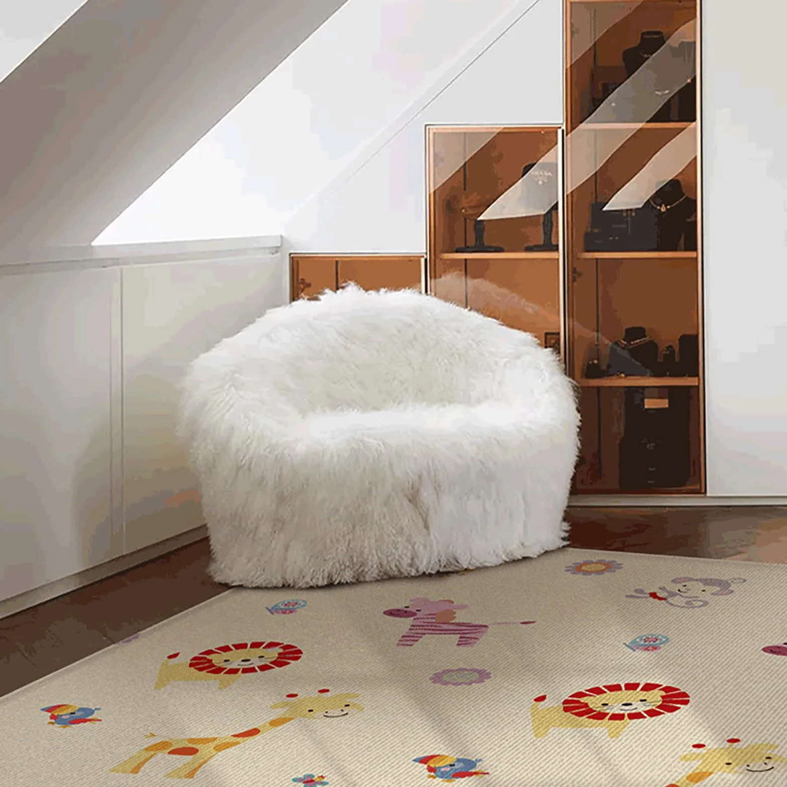 Tapis de Jeu pour Bébé Pliable Antidérapant Imperméable Double Face 0-6 Mois Transport