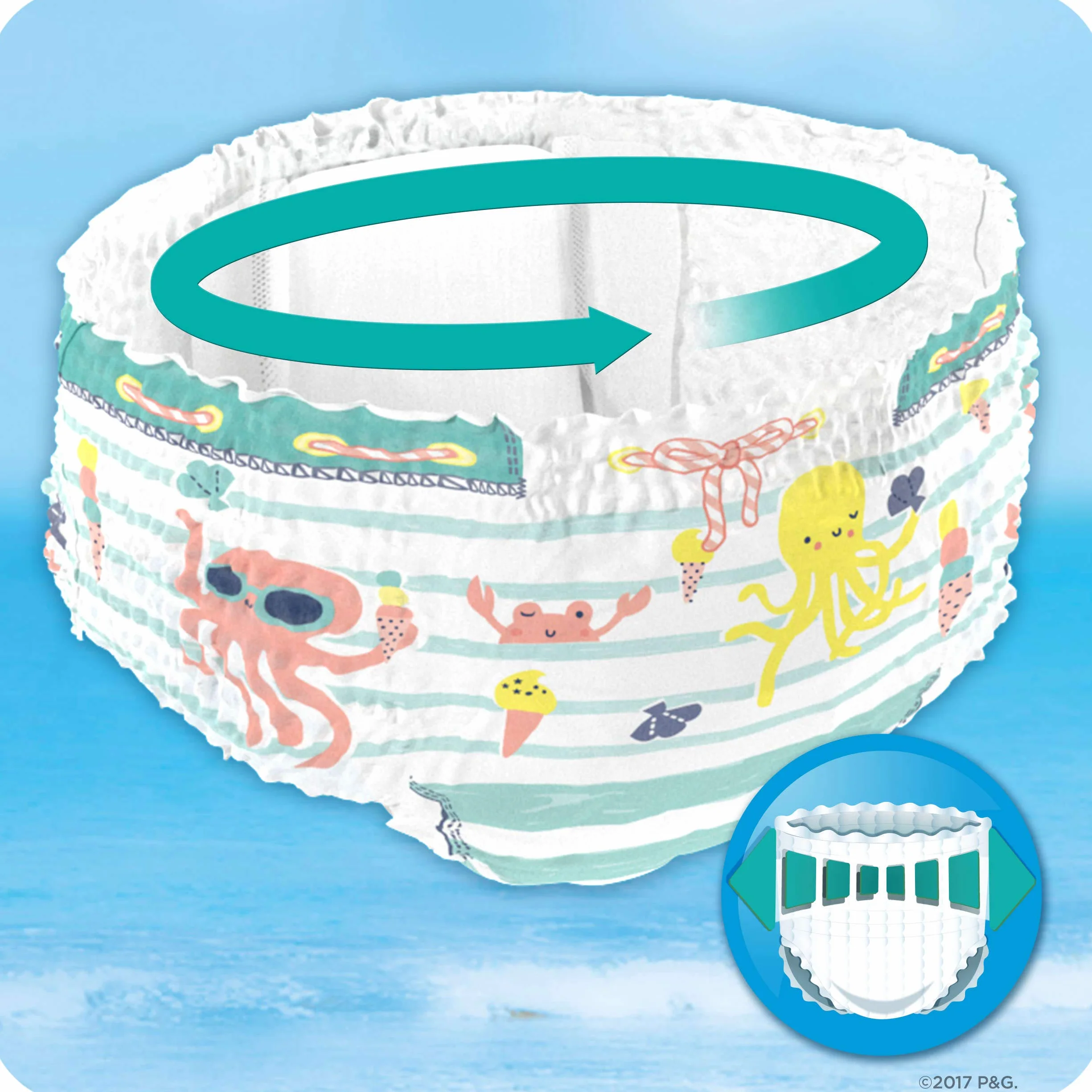 Pampers Splashers Couche-Culotte de Bain Jetable Taille 3-4