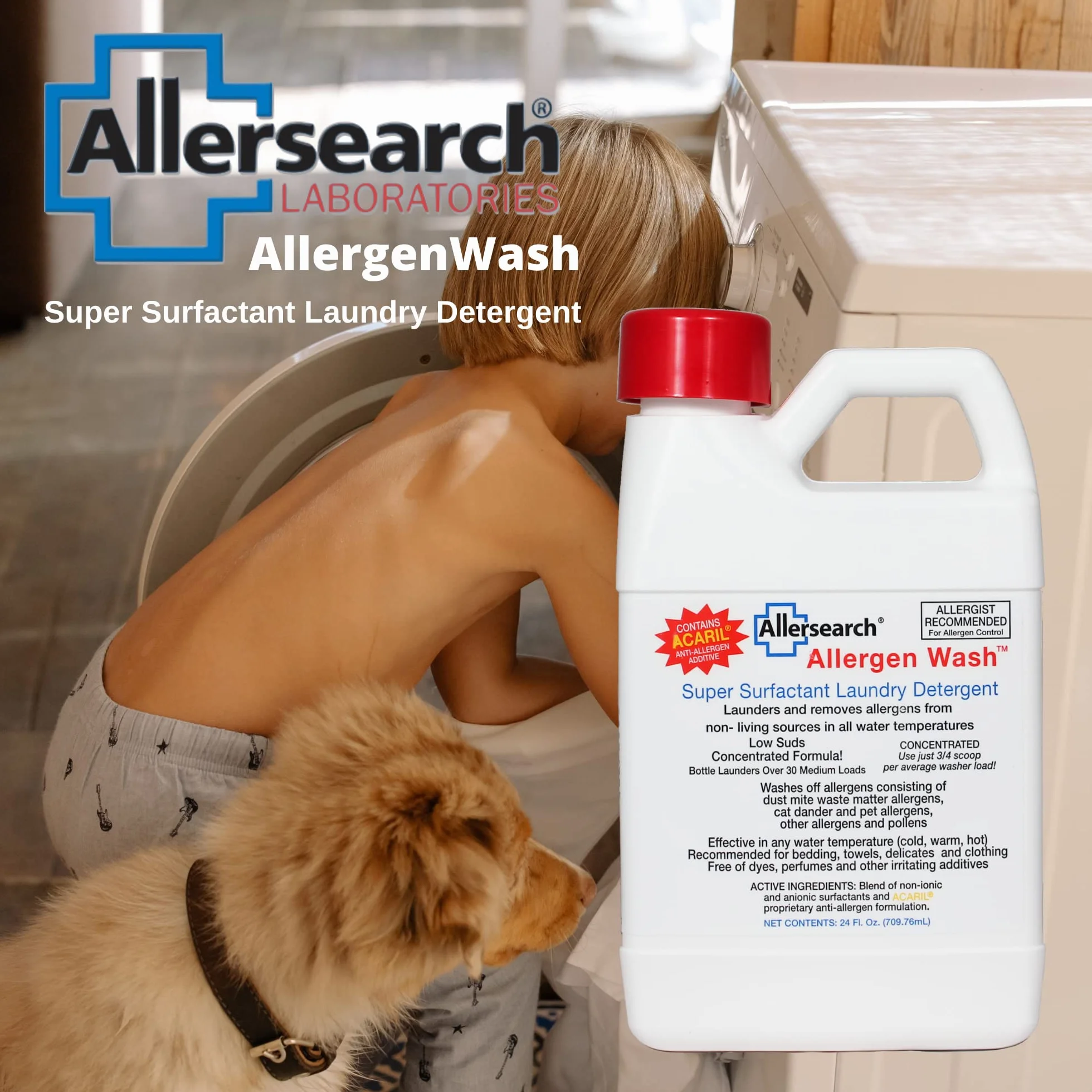 Allersearch AllergenWash 24 oz Laundry Detergent