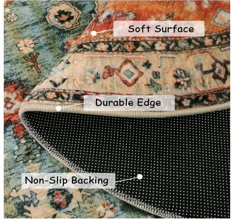 Tapis Rond Mouton Lune Pourpre Tapis Exterieur Rond Anti Slip Lavable Tapis Salon Moelleux Tapis Chambre pour Chambre d'enfant Buanderie Balcon Décor Tapis Rond 100 cm