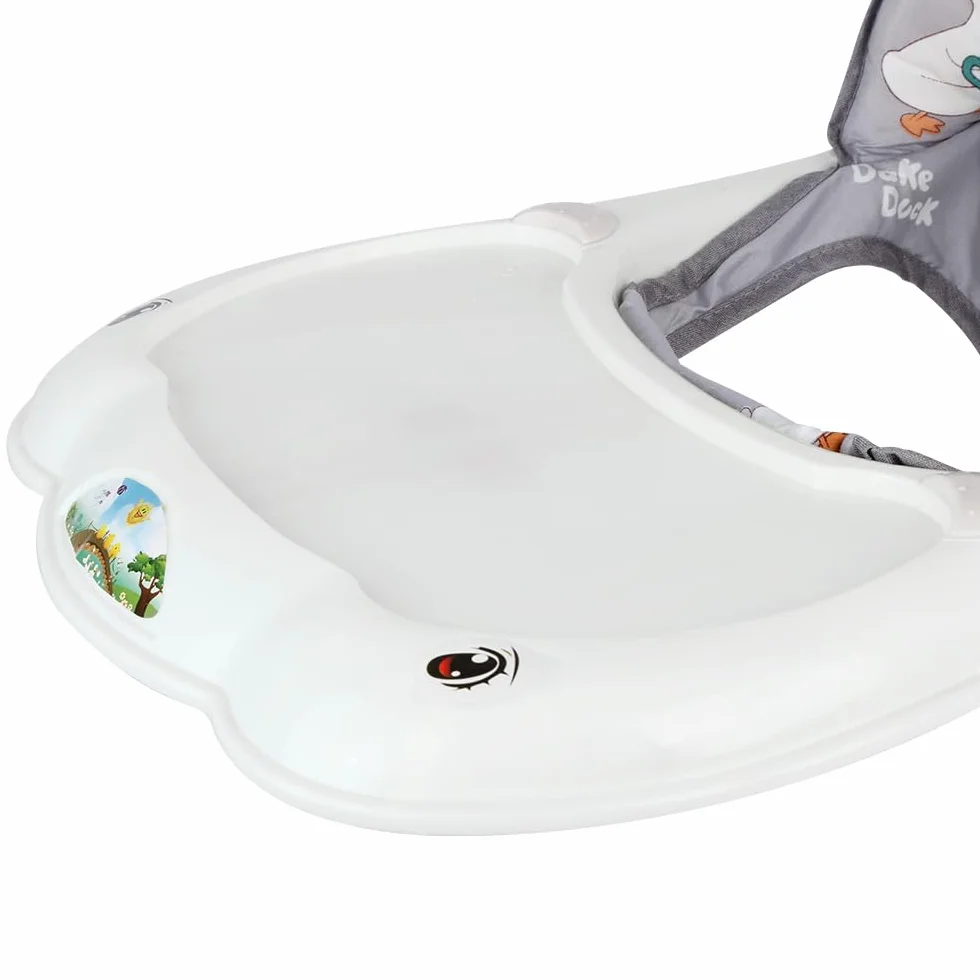 OHMG Trotteur Babywalker 5 en 1 Chariot d'éveil et de marche avec Fonction basculante Transat, Lumière, Musique, Table à manger Pliable