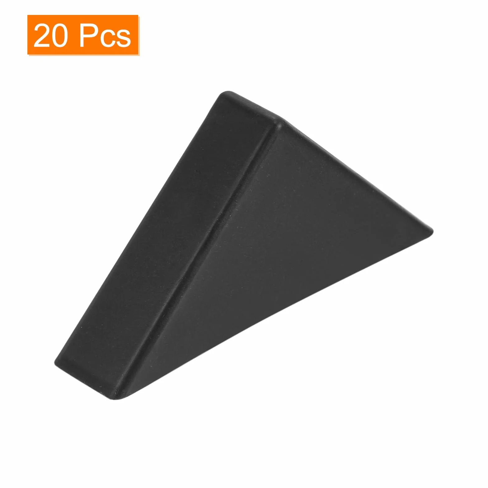 QUARKZMAN 20Pcs Protections d'Angle en Plastique 12x66mm Triangulaire Noir