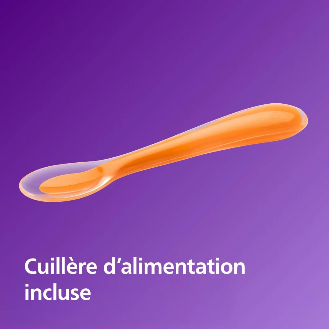 Philips Avent SCF721/20 Pots de conservation 180 ml 240 ml avec couvercles cuillère de sevrage