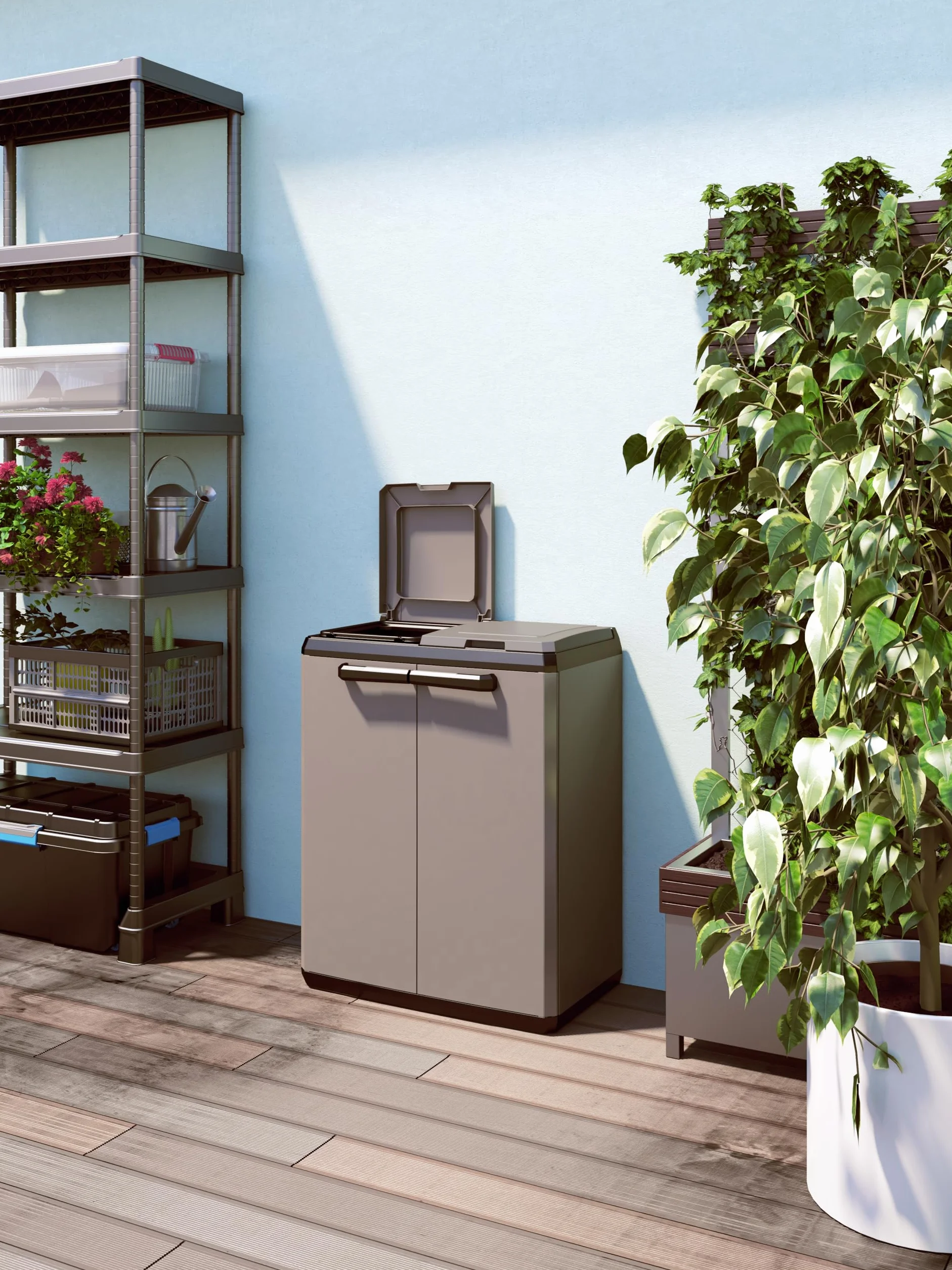 KETER Poubelles de tri BASIC 68x39x85 Gris