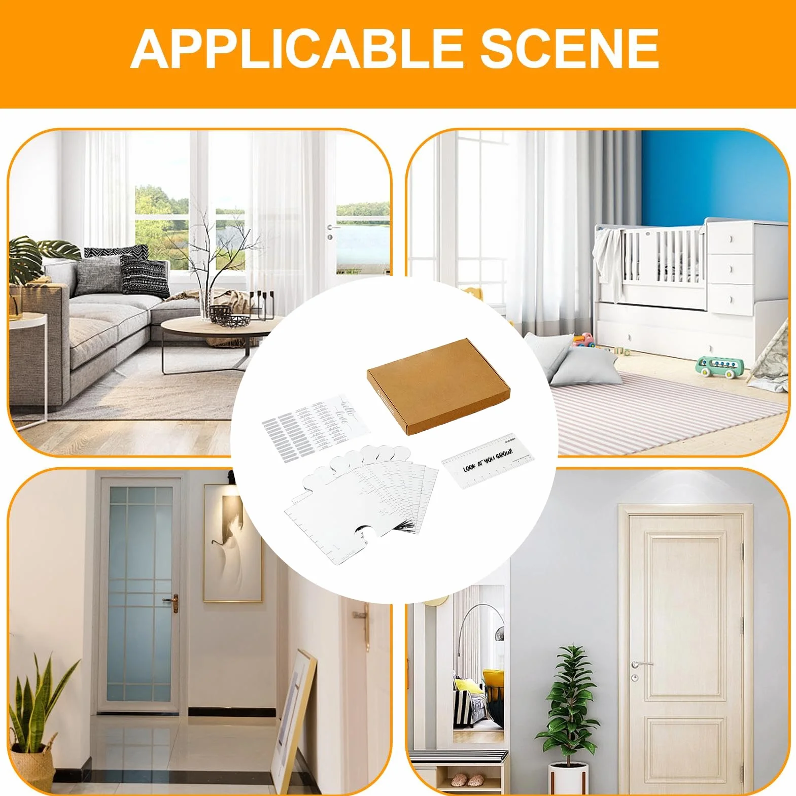 Toise Murale Enfant Acrylique Miroir Courbe Croissance Bébé Pliable Incassable