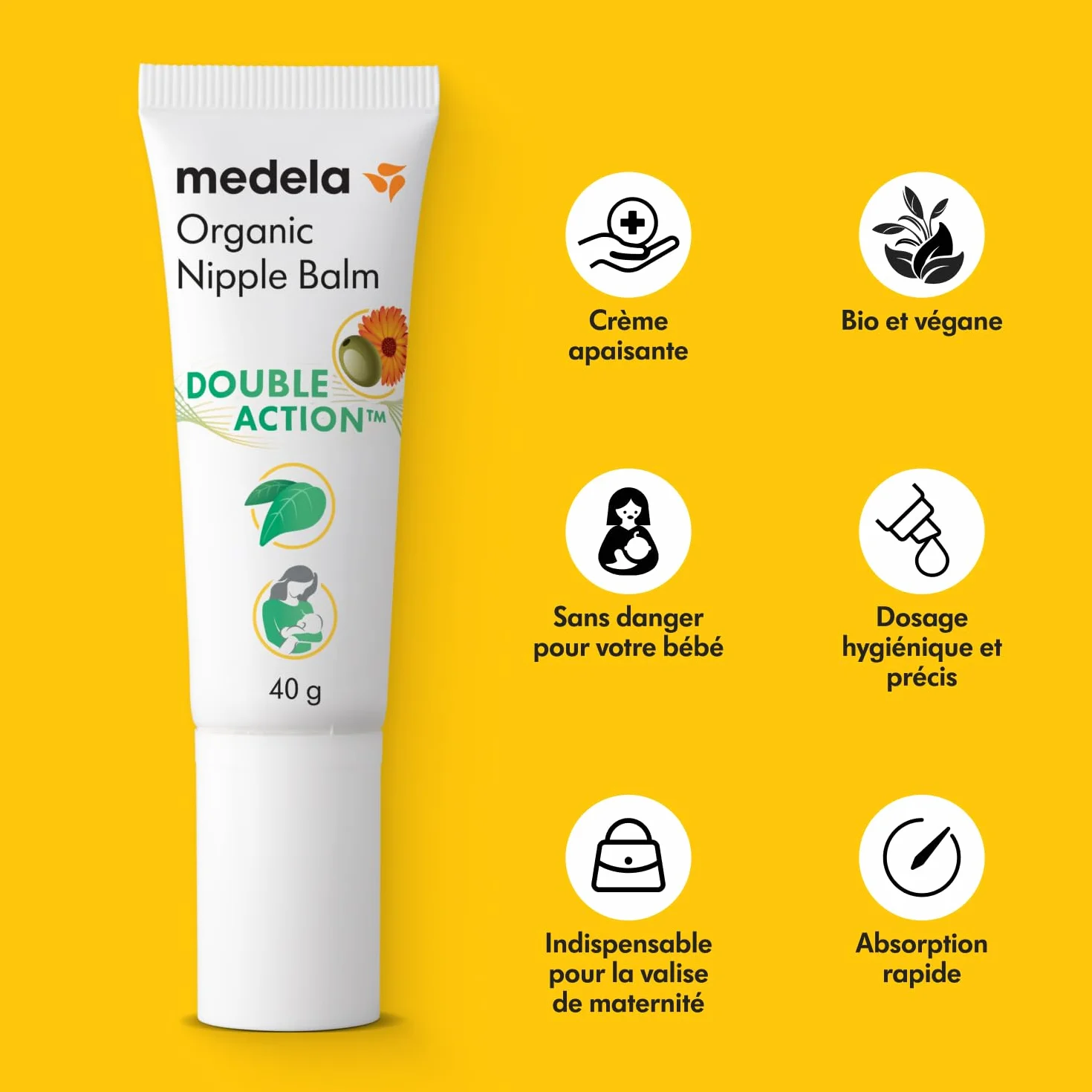 Medela Crème bio pour mamelons, soulage et nourrit, 40 g