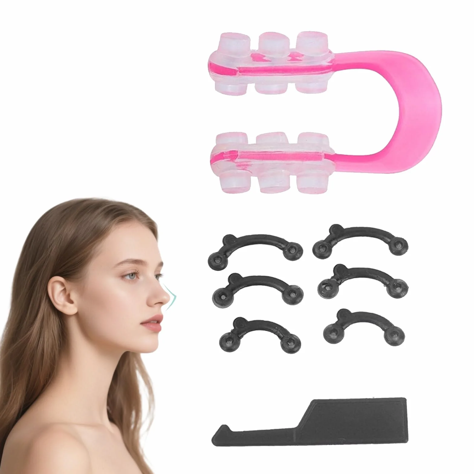 Ensemble de pinces à nez en silicone pour rehausser le nez sans douleur