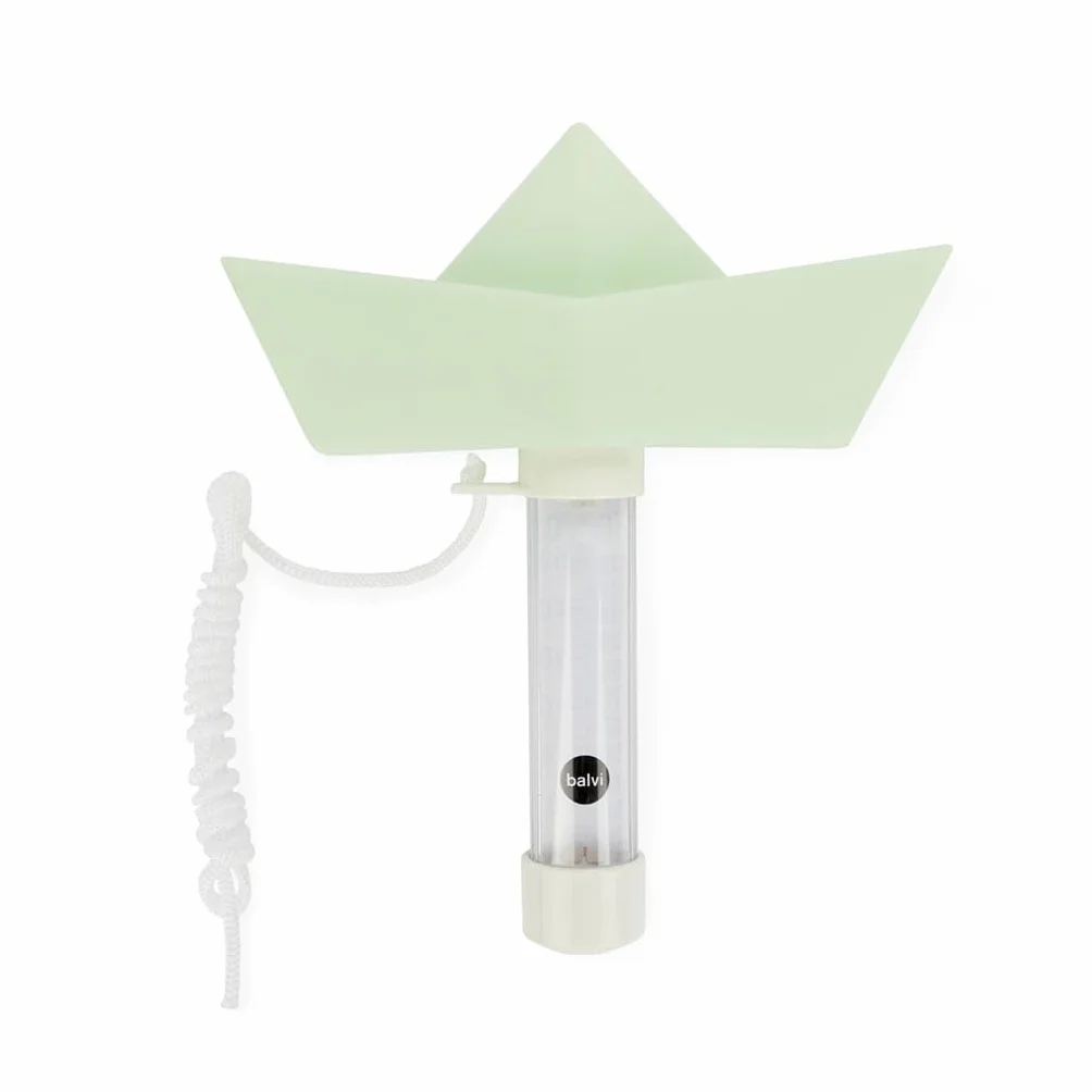 Balvi thermomètre de piscine bain Paper Boat Turquoise flottant origami Plastique