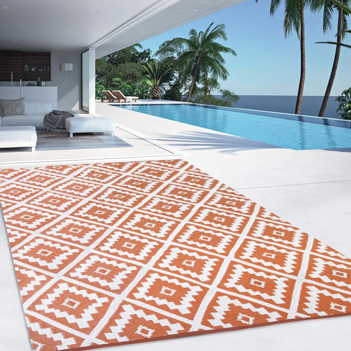 Tapis extérieur Bahamas Terracotta 270 x 370 CM