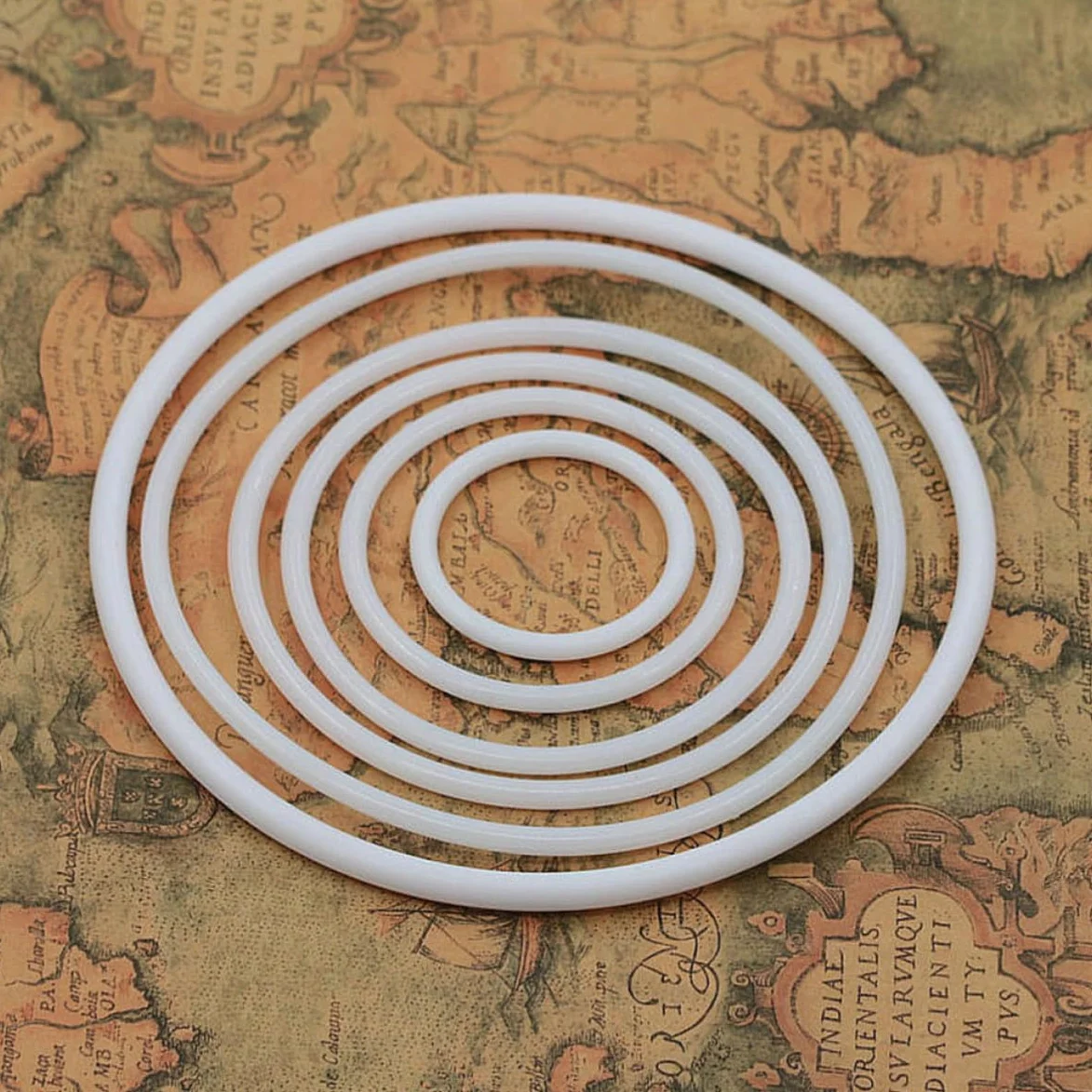 Cerceaux Ronds Plastique Blanc 30 cm pour Attrape-rêves Soi-même Lot 10 Pièces