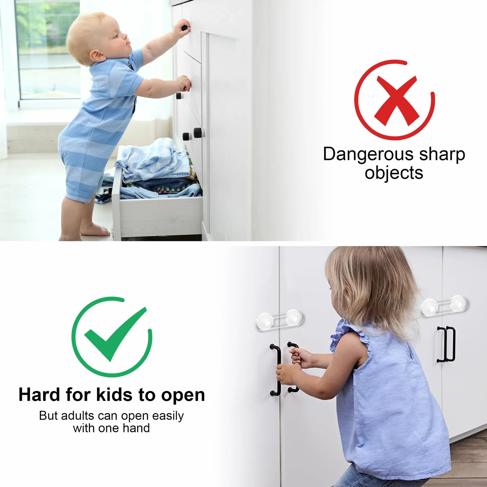 Securite Bebe 12 Pieces Bloque Tiroir Placards Loquets Frigo Protection Enfant
