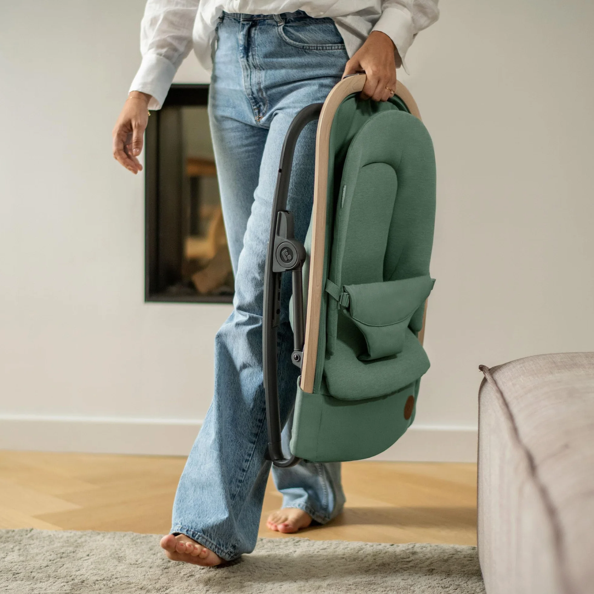 Maxi-Cosi Kori Chaise Transat Bébé 2-en-1 0-6 Mois 9 kg Baby Bouncer 3 Positions d'Inclinaison Léger Compact Essential Graphite