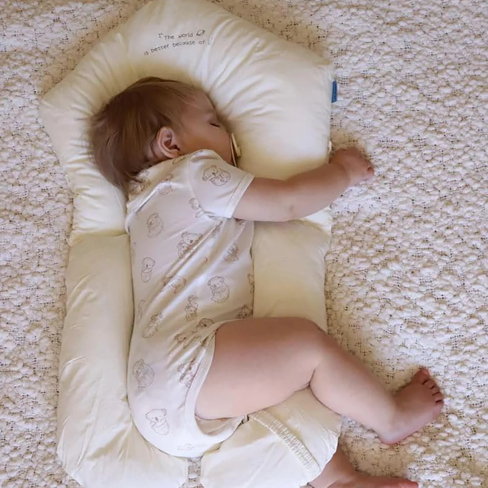 Dreamo Coussin Bébé Ultra-Doux Oreiller Façonnant Tête Bébé Soutien Arrière Corps Entier U Appuie