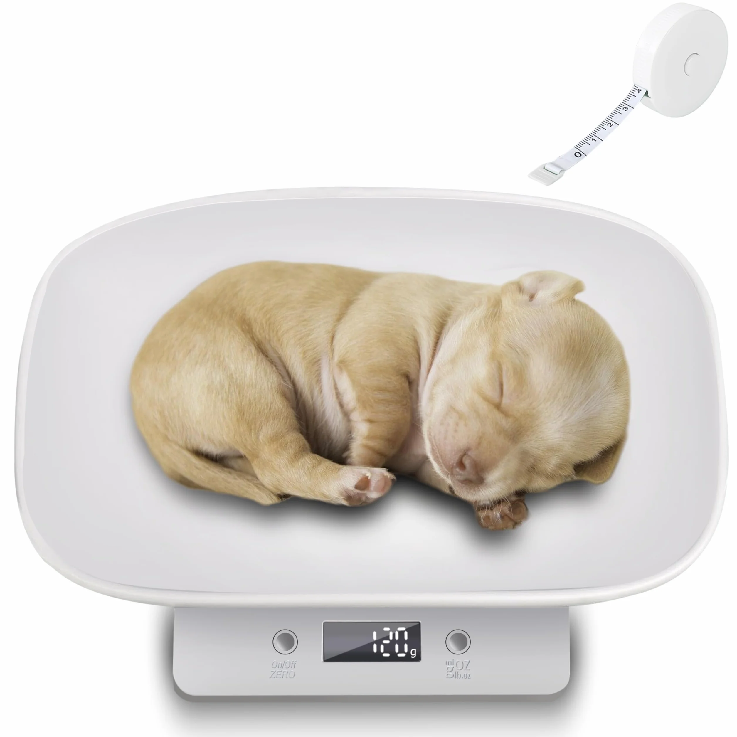 Nizirioo Balance numérique pour animaux de compagnie 15 kg précision ± 1 gramme Bol amovible