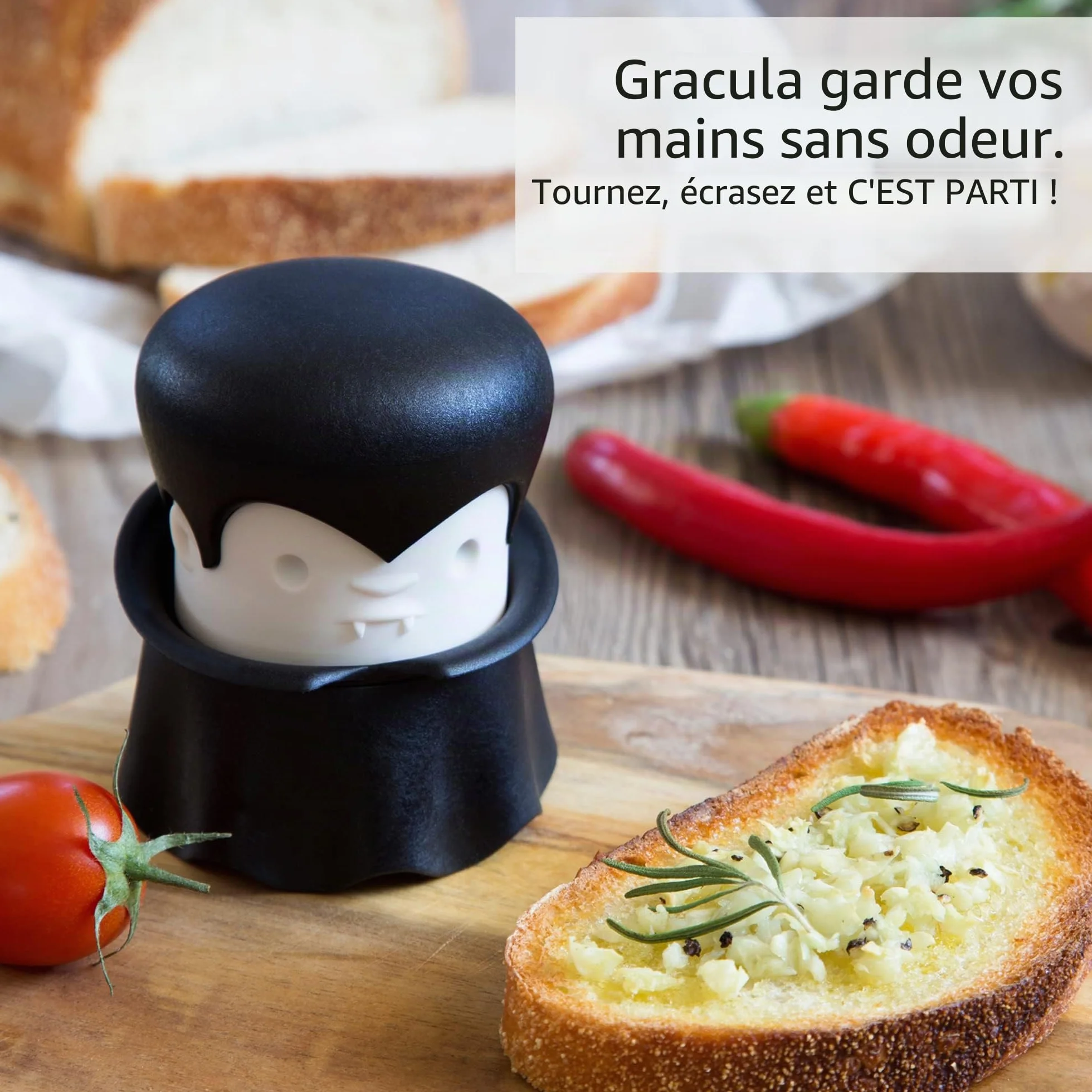 OTOTO Gracula presse ail éplucheur ail halloween gingembre noix piments herbes