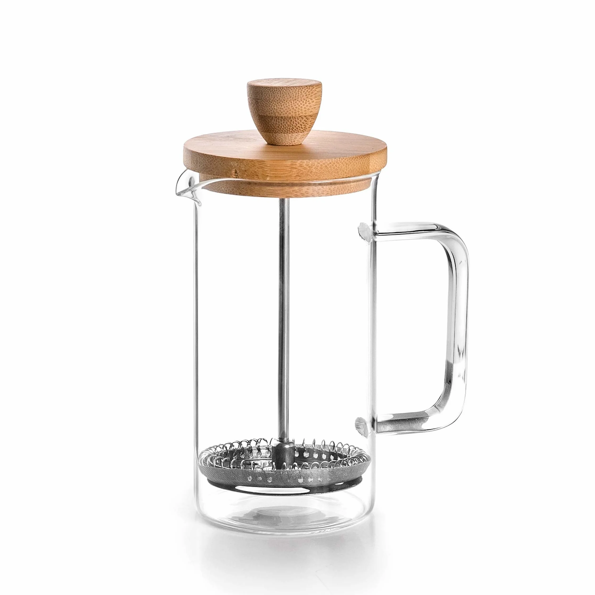 Lacor Cafetière française presse café 3 tasses 0,35 L acier bois