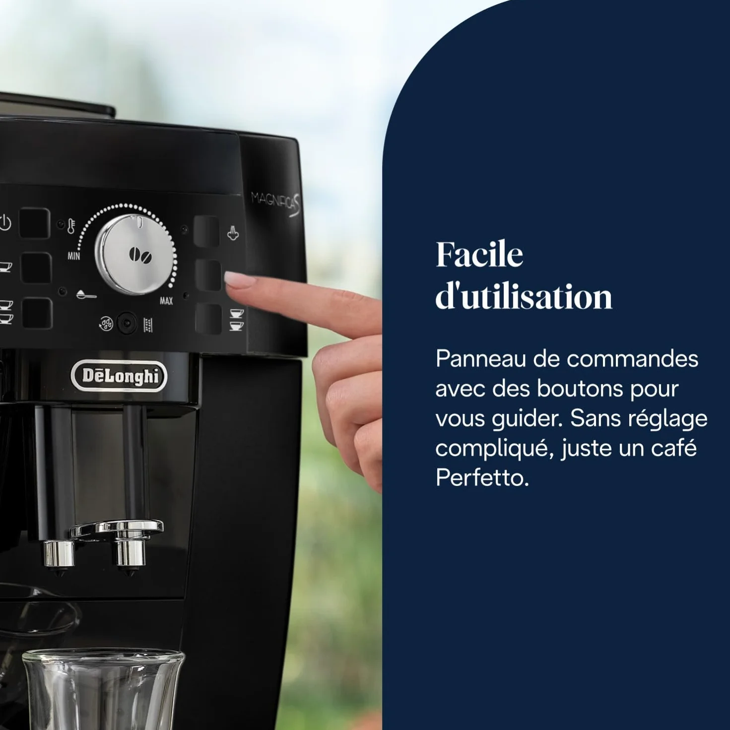 De’Longhi Magnifica S Machine à Café Automatique avec Mousseur à Lait Manuel, Noir ECAM11.112.B