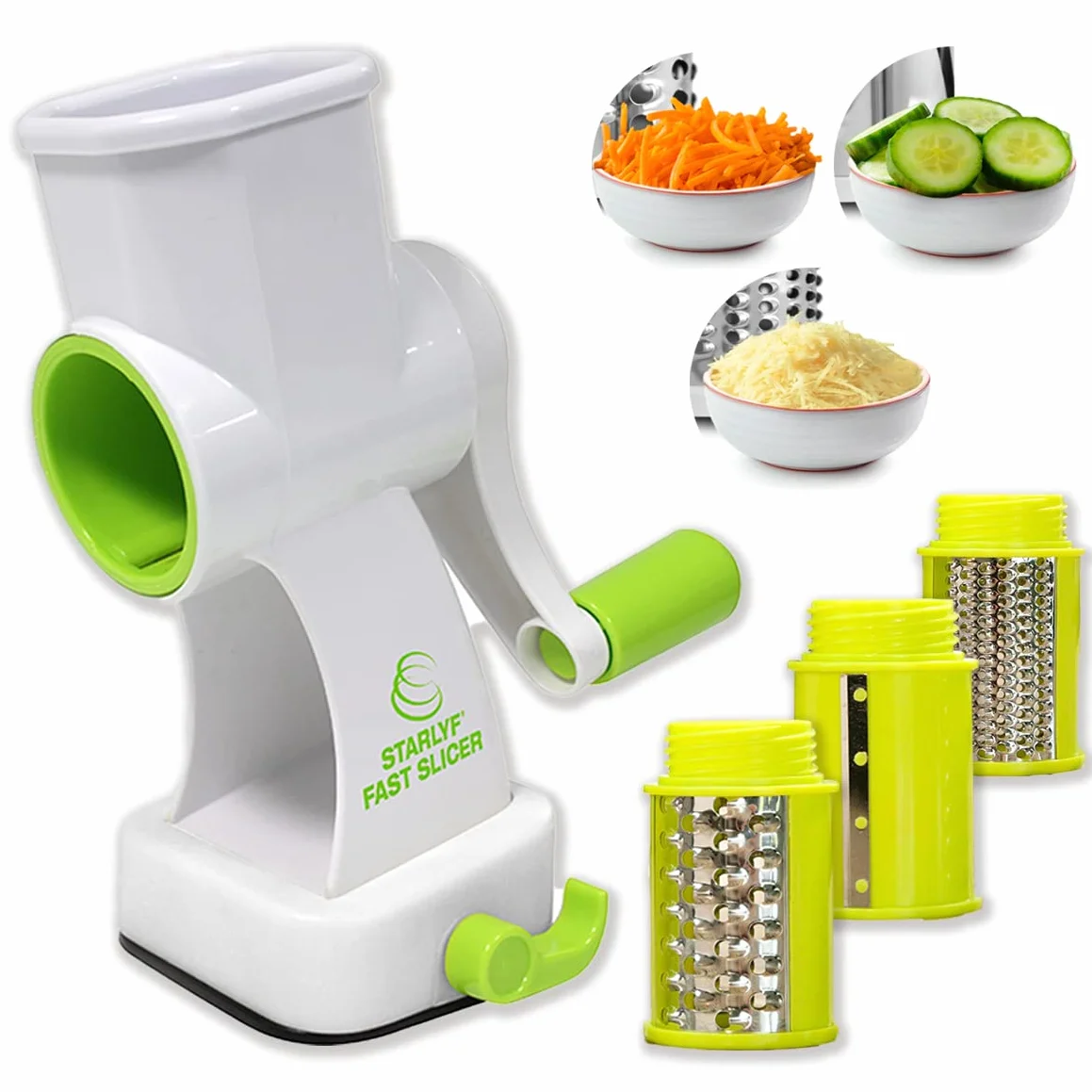 Starlyf Fast Slicer Trancheuse Légumes Multifonction Professionnelle avec Lames en Acier