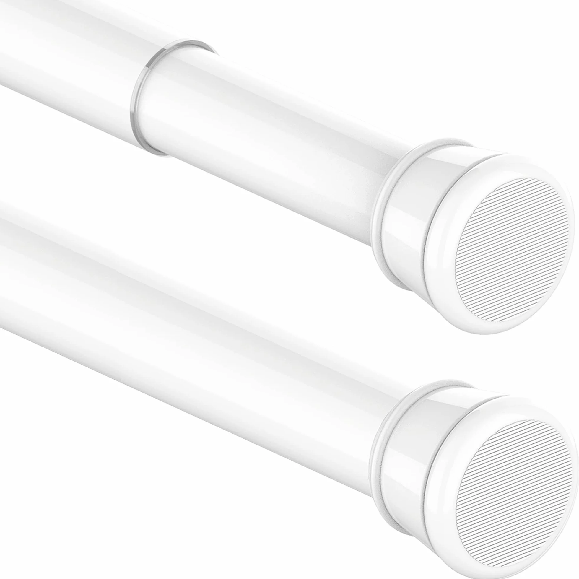 Tringle à rideaux télescopique sans perçage 66-90 cm blanc diamètre 25 mm