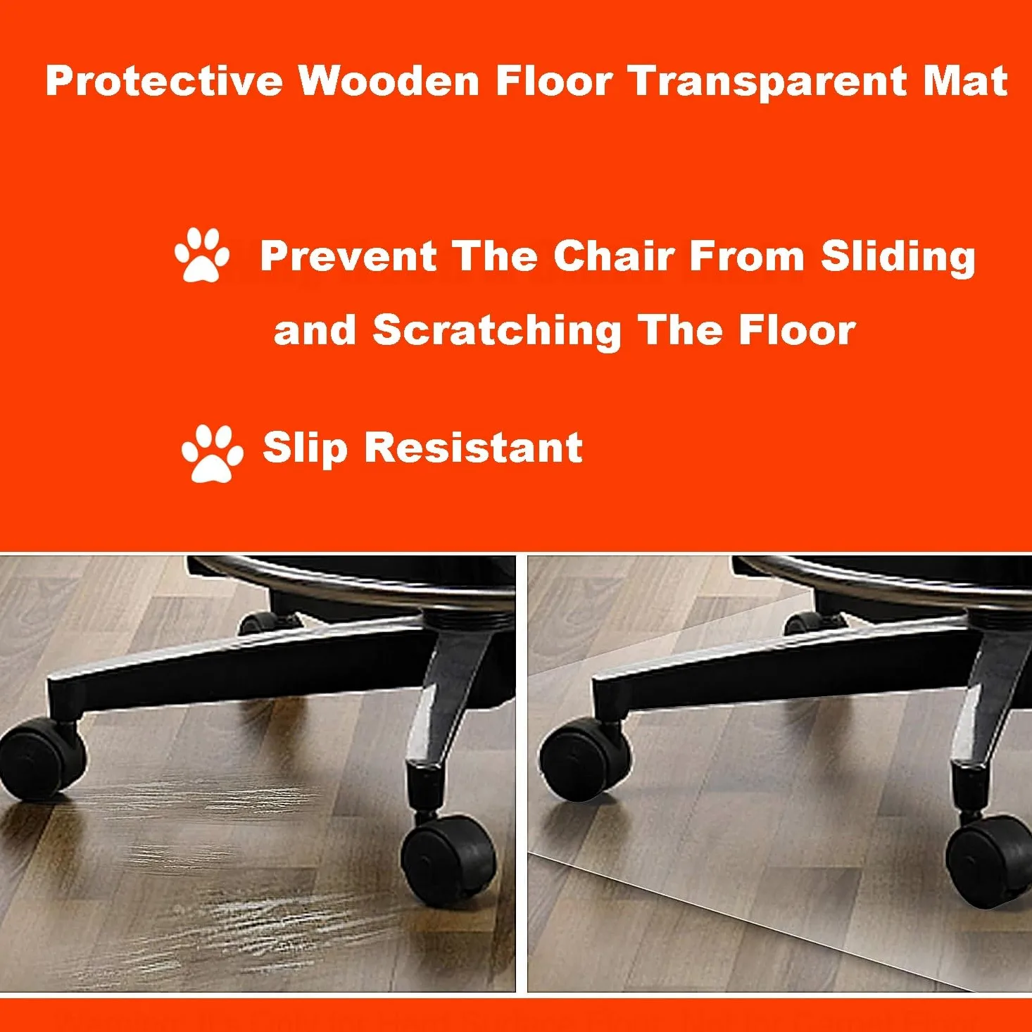 Tapis Protège Sol, Tapis De Protection De Bureau Transparent 50x100 60x140 70x150 80x160 90x180 Cm Tapis De Chaise pour La Lecture, Les Études, La Maison, Le Bureau, L'école (Size : 100x120cm)