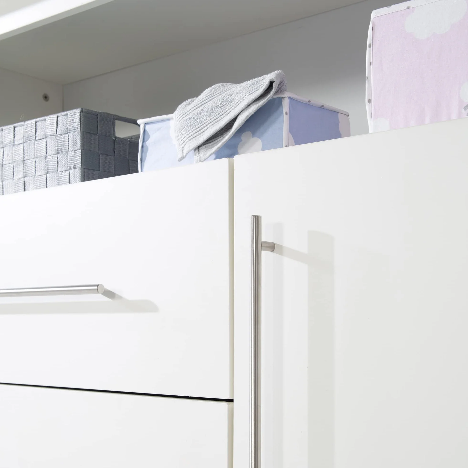 roba Babymöbel Maren Lot de 2 pièces Lit d'enfant 70 x 140 cm transformable commode à langer Blanc