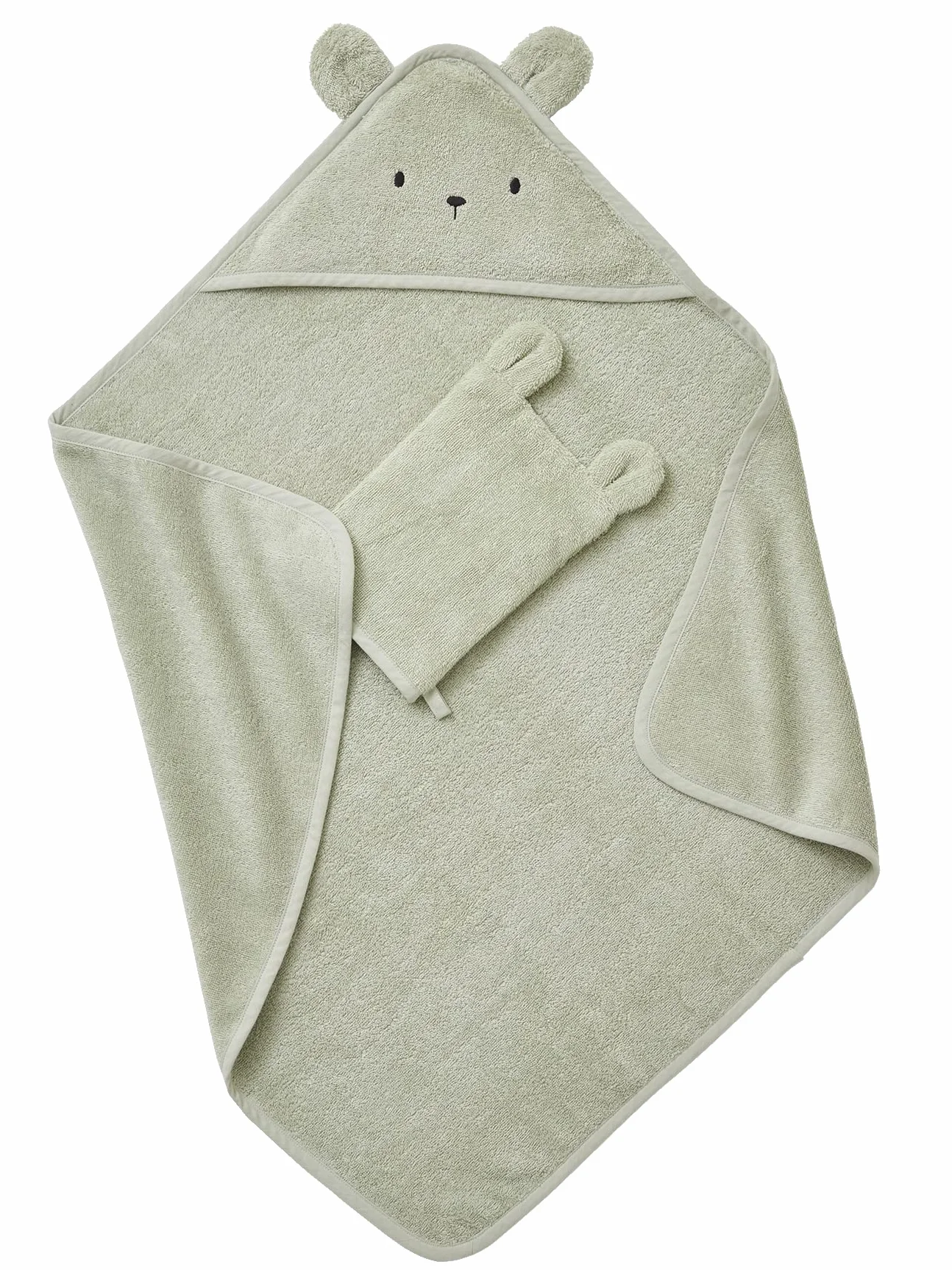 VERTBAUDET Cape de bain coton bio amande 100x100