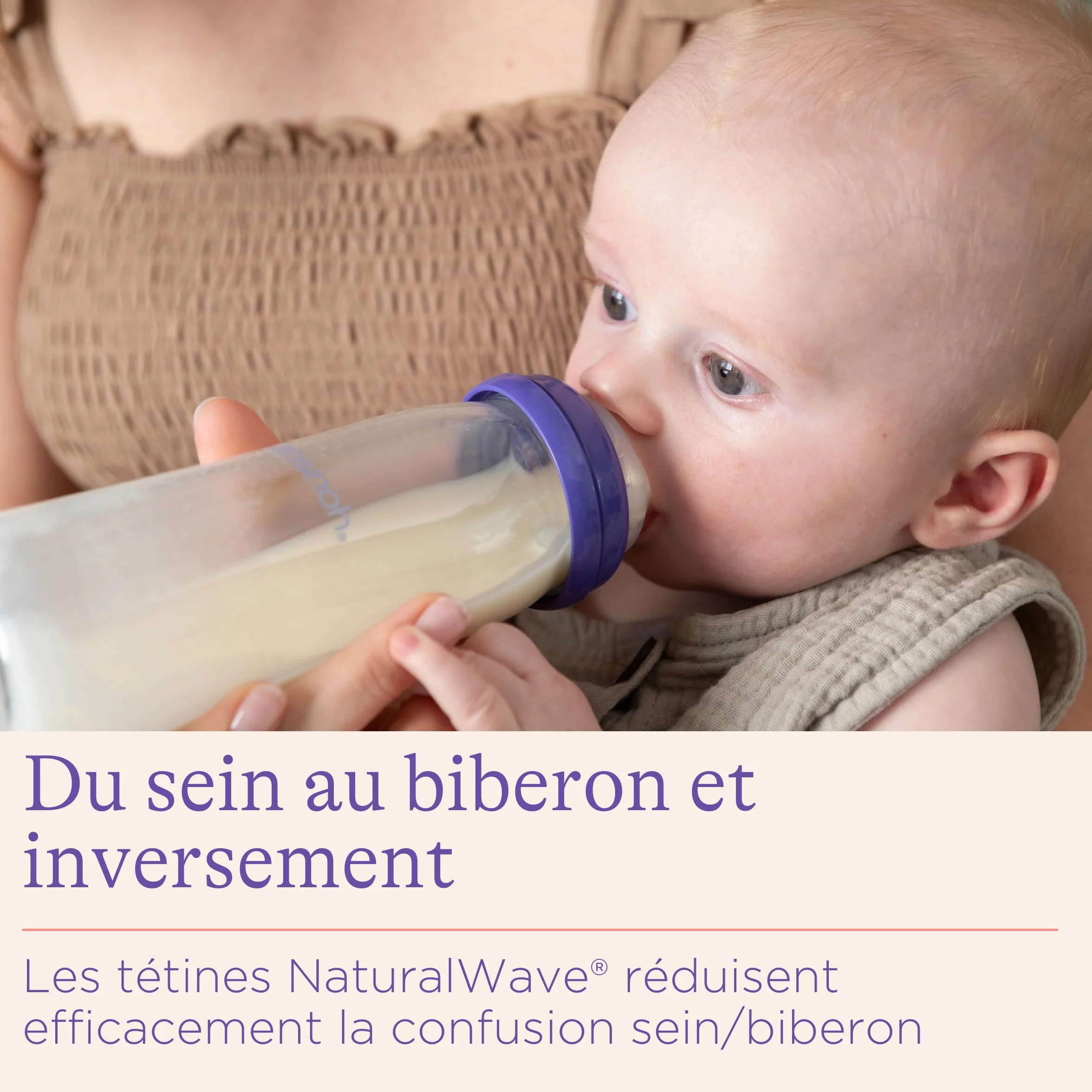 Lansinoh Biberon Verre NaturalWave® 160 ml Tétine Souple Anti-Colique Sans BPA