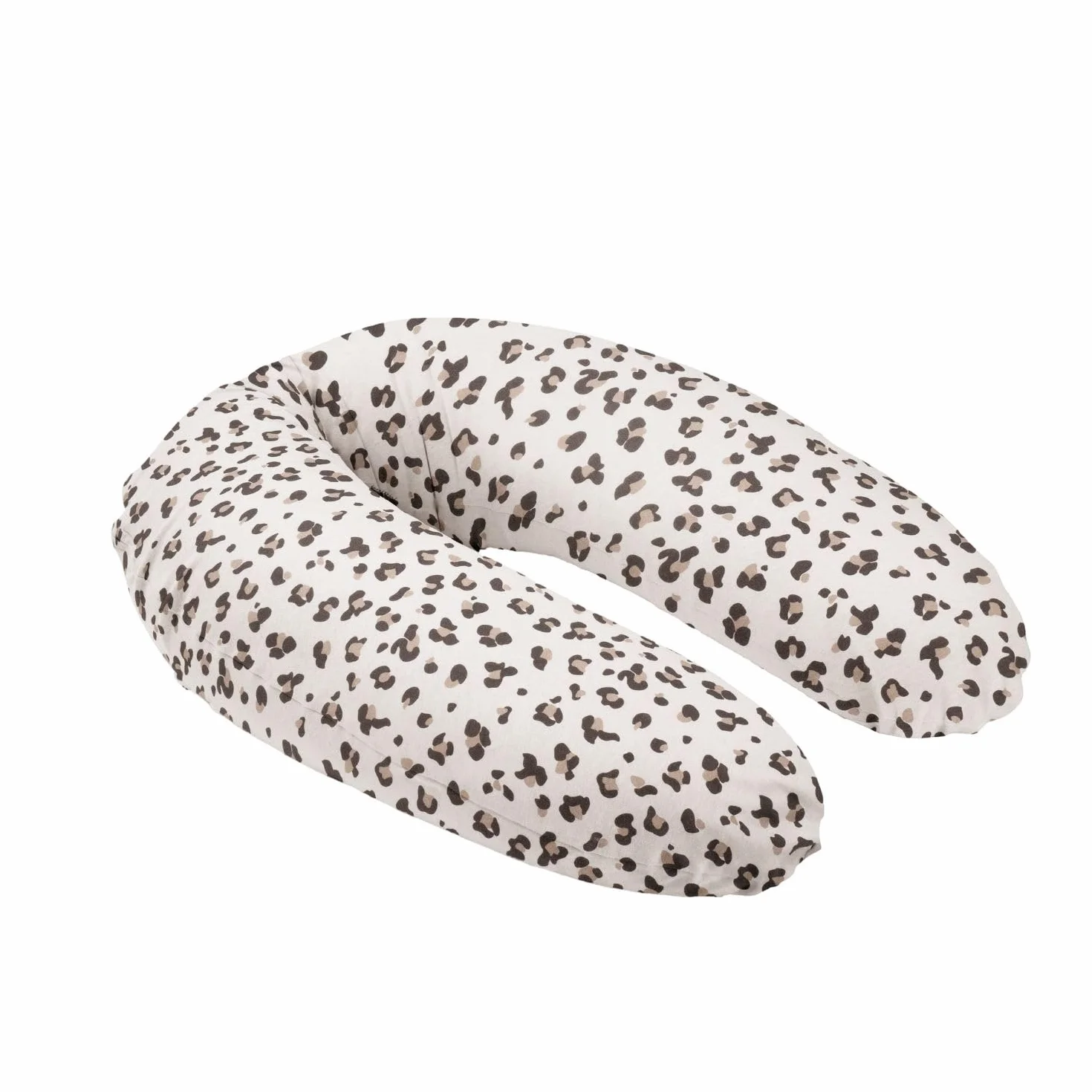 doomoo Coussin de Grossesse Allaitement Buddy Ultra Confort Dormir Grossesse Soulage dos jambes ventre Housse Bio OEKO-TEX Leopard Cream