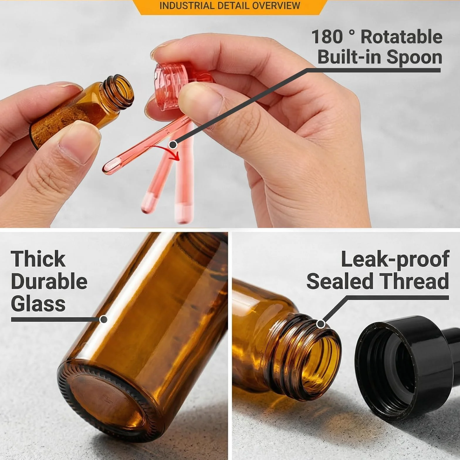 Lot de 6 sniffer doseur étanches pour sel poivre épices camping cuisine voyages