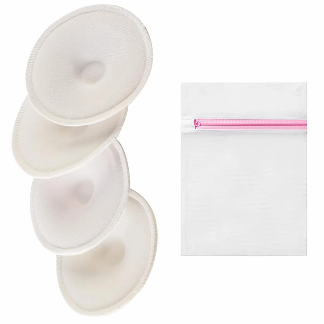 Coussinets d'allaitement lavables laine soie 23x30 cm réutilisables doux respirants