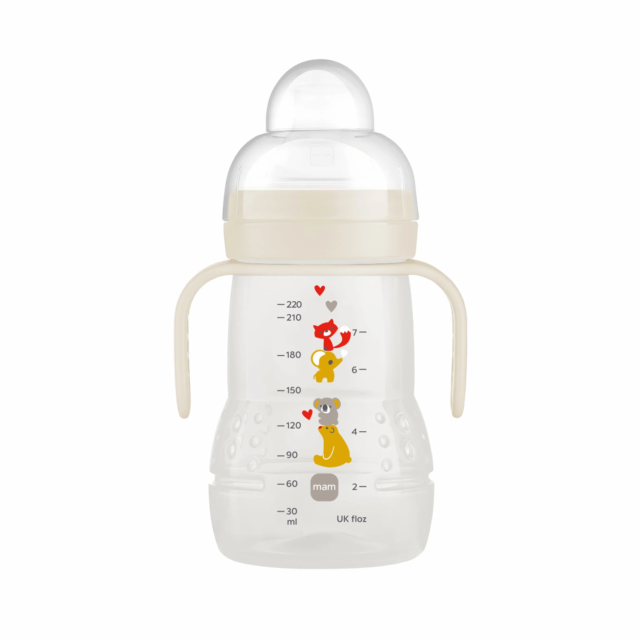 MAM Trainer+ Gourde d'apprentissage 220 ml anti-goutte bec poignée 4 mois+ motif koala