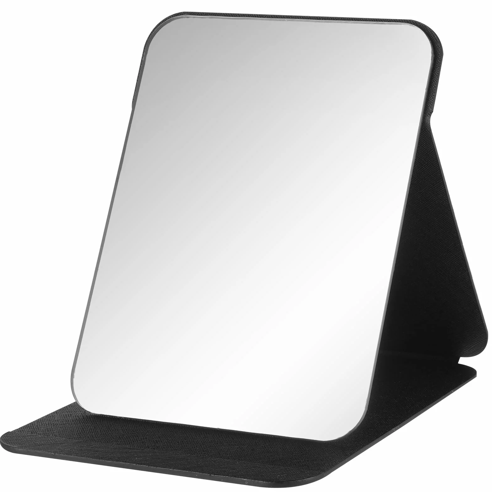 Miroir de Voyage Pliable 21,5 x 15,5 cm avec Housse en PU