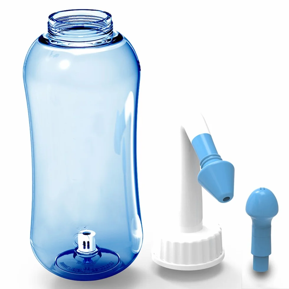 Lavage Nasale Neti Pot 300 ML Bleu Hygiène Nasale Enfants Adultes