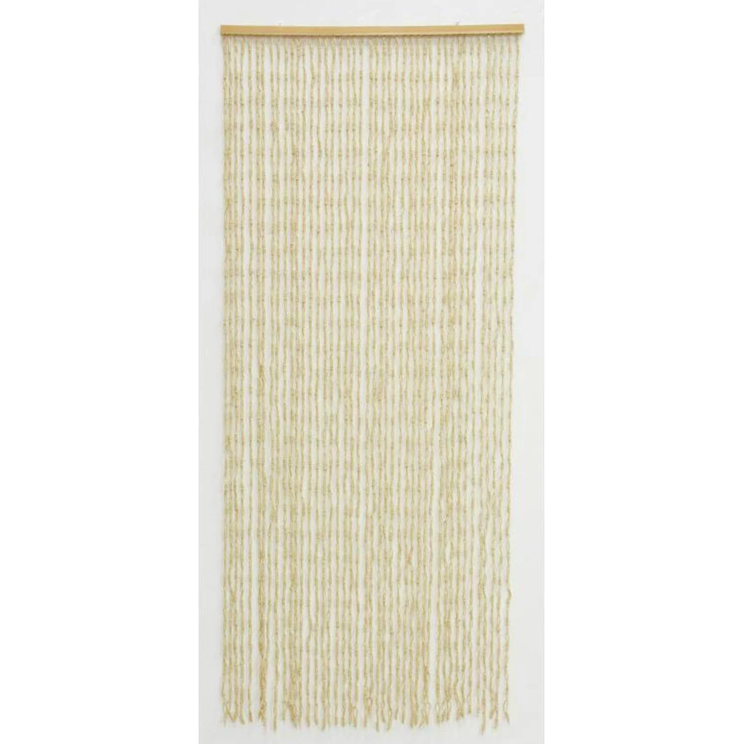 AUBRY GASPARD - Rideau de Porte en Maïs - Hauteur 200 cm x Longueur 90 cm - 43 Pendants pour Couverture Optimale - Livré Monté avec 2 Crochets de Fixation - pour Décoration Intérieure - Poids 1,10 kg