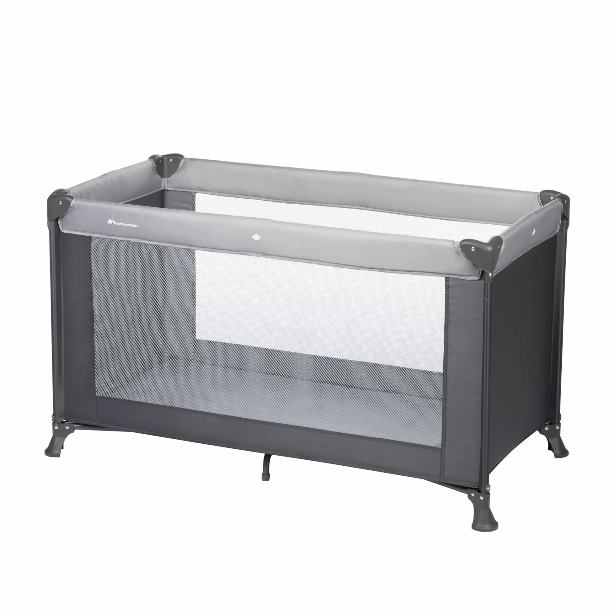 Bebeconfort Soft Dreams Lit Parapluie Bébé 0-3 ans 0-15 kg 60x120 cm Matelas Fibre de Bois et Mousse Pliage Compact Tinted Graphite